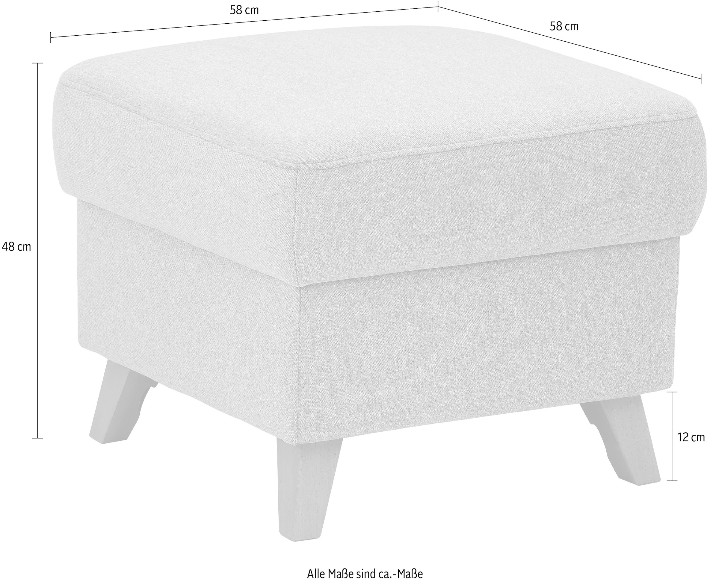 Home affaire Tabouret de rangement »Westerland« in vielen Bezugsarten und Farben, auch in Luxus-Microfaser imprägniert