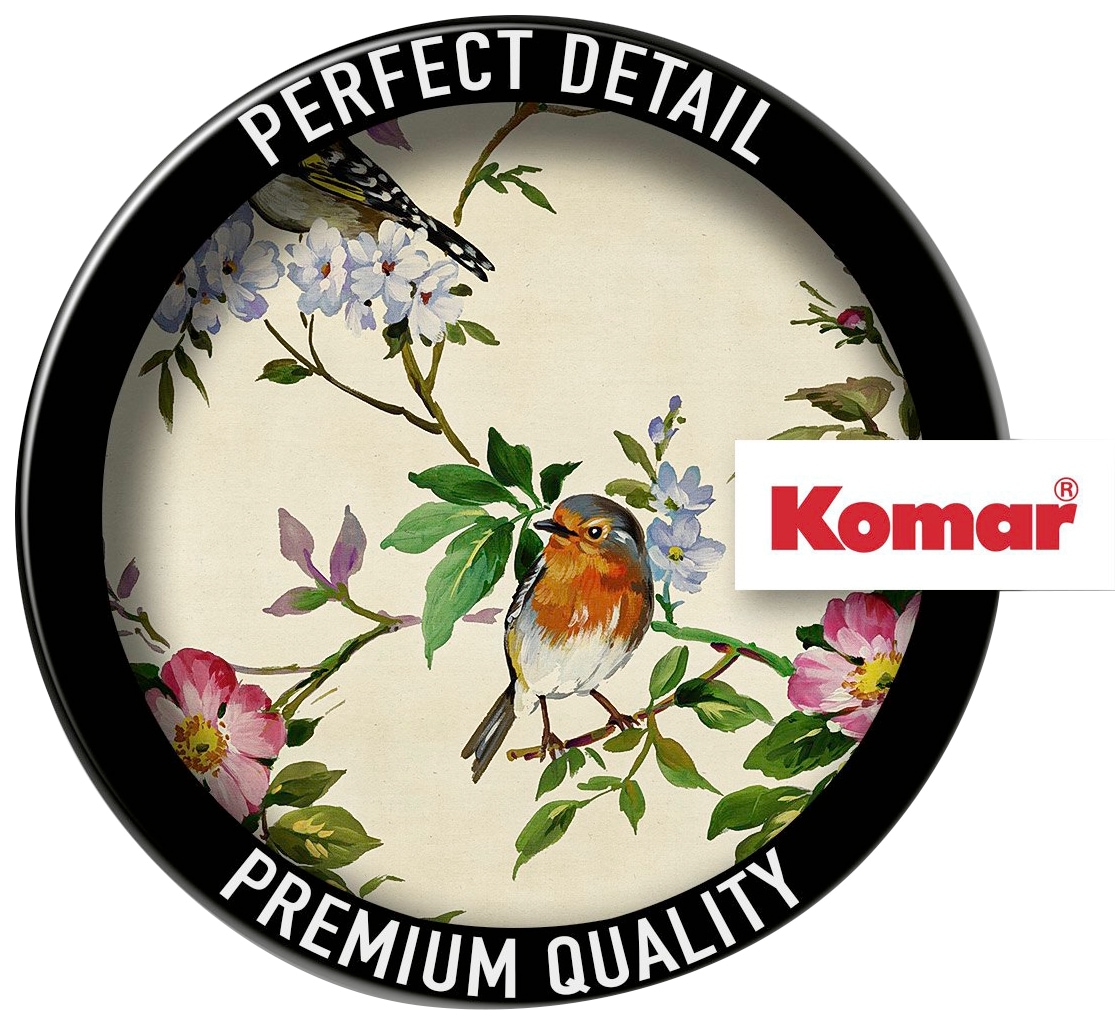 Komar Fototapete »Vlies selbstklebend - Bird Party - Grösse 125 x 125 cm« bedruckt glatt Wohnzimmer, Schlafzimmer