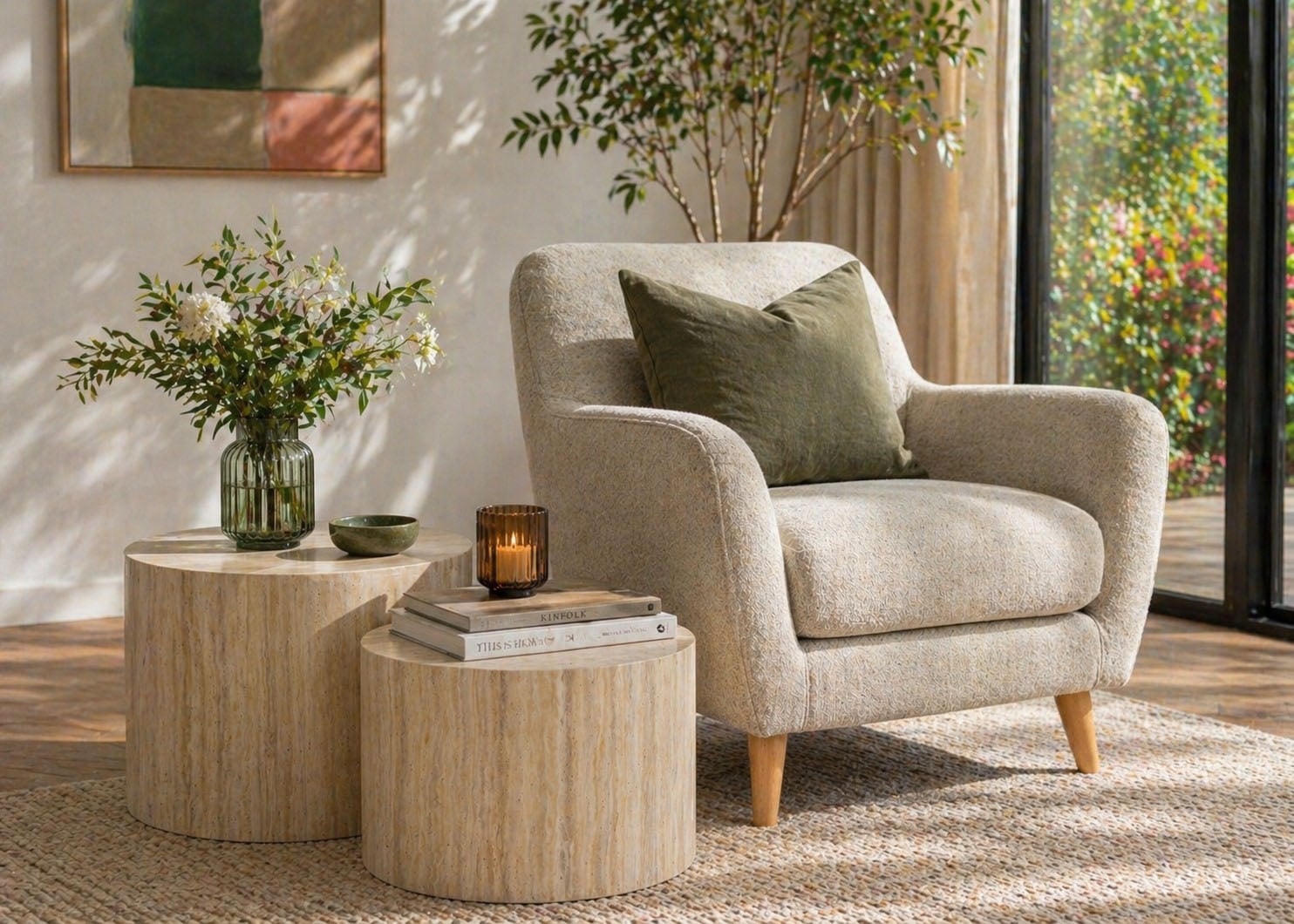 ACTONA GROUP Table basse »Dice 2er Set - Steinoptik, modern & stilvoll, skandinavisches Design« Table basse, table d’appoint,  Choix OTTO, table d'appoint facile d'entretien, polyvalente, robuste