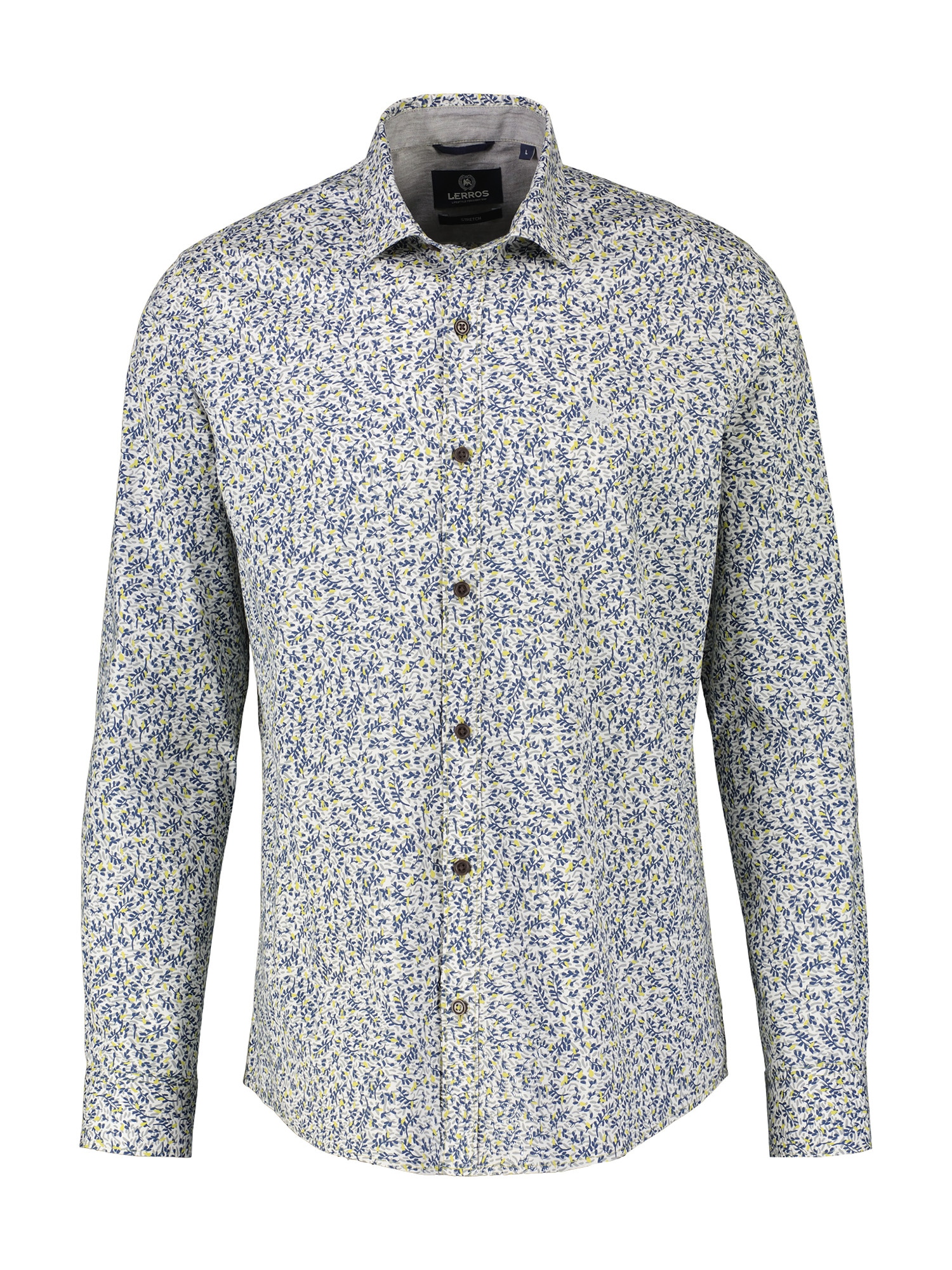 LERROS Chemise à manches longues »Poplin-Stretchhemd mit AOP«