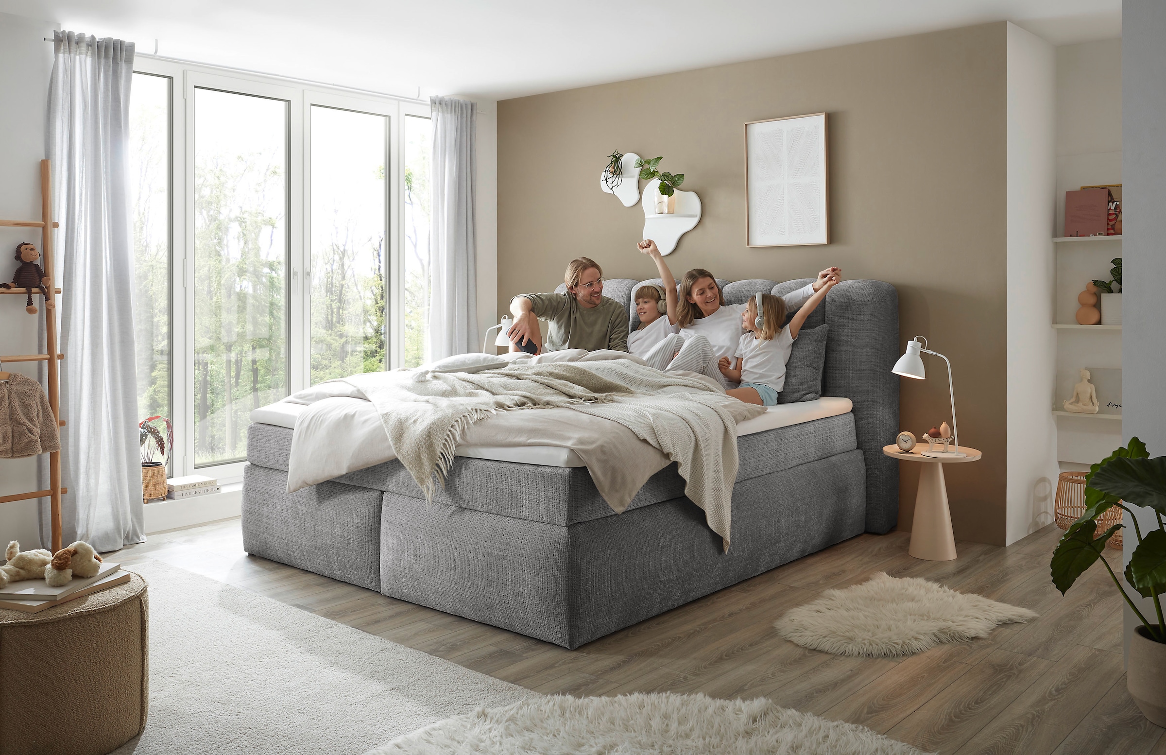 ED EXCITING DESIGN Boxspringbett »Gibsons in der Grösse 200x220cm, Überlänge« erhältlich in verschiedenen Farben