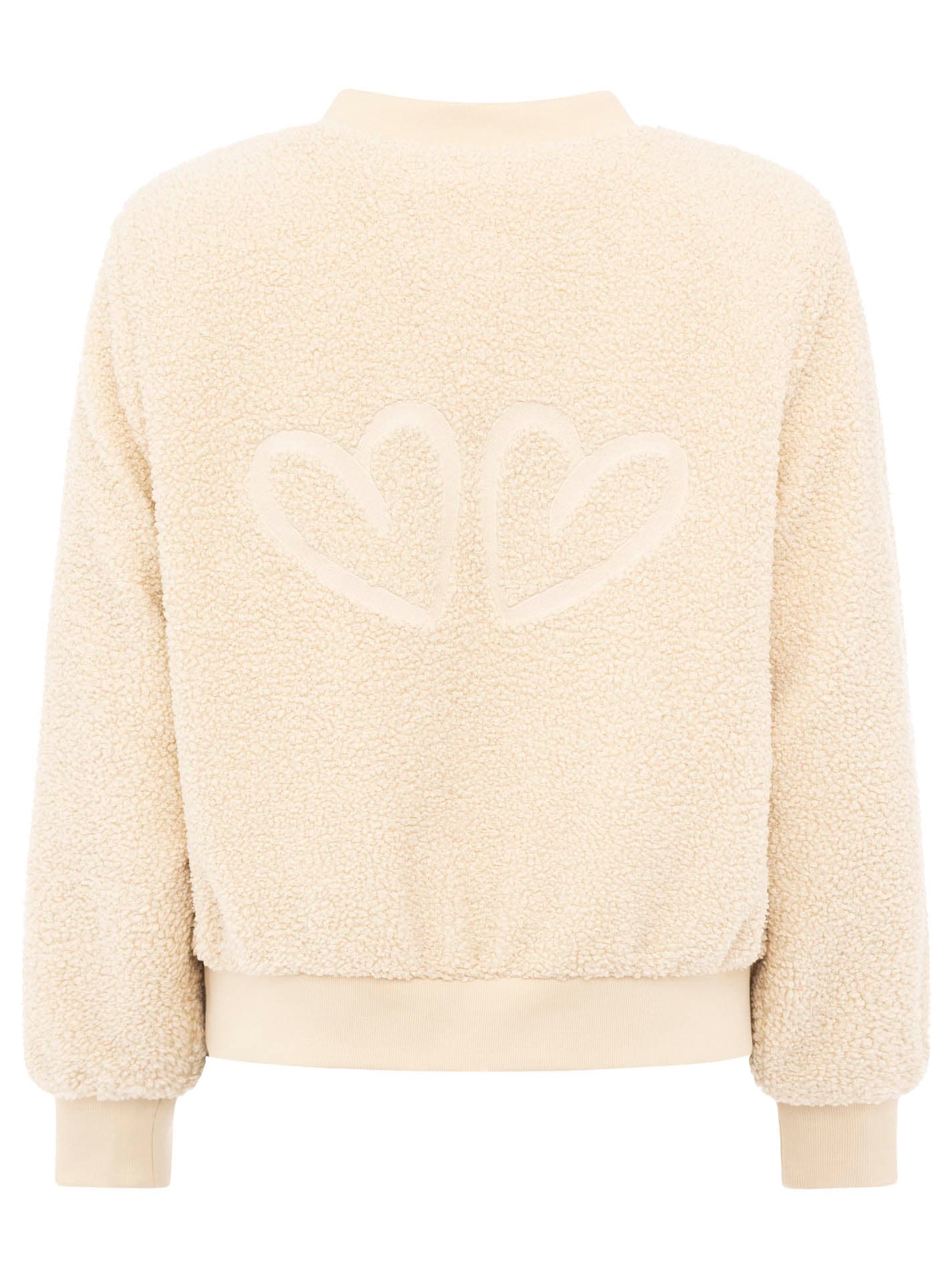 Zwillingsherz Veste bomber »"Good Vibes"« sans capuche grands cœurs dans le dos