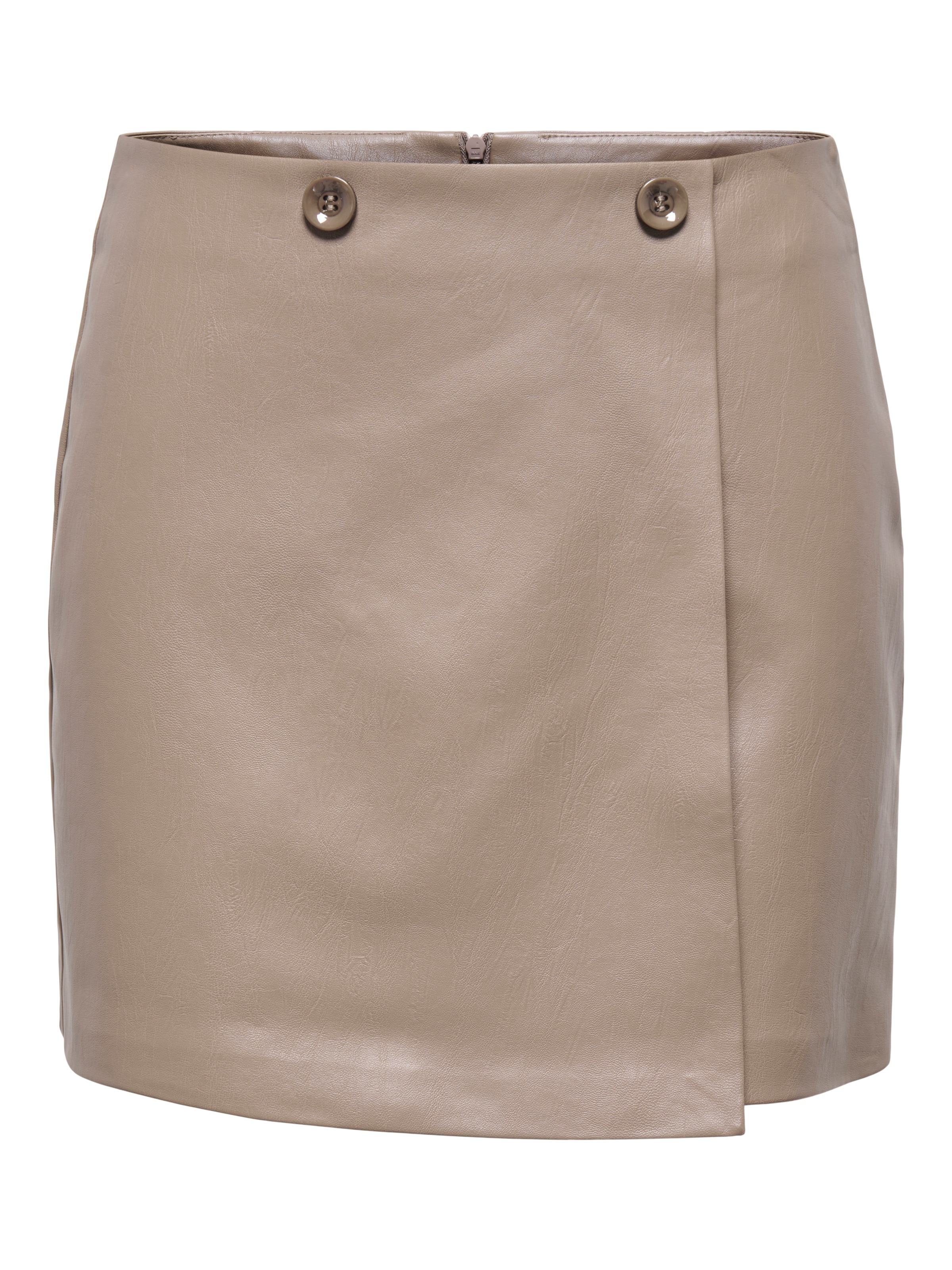 ONLY Lederimitatrock »ONLASTRIA FAUX LEATHER SHORT SKIRT OTW« mit Knopf Details, softes Lederimitat