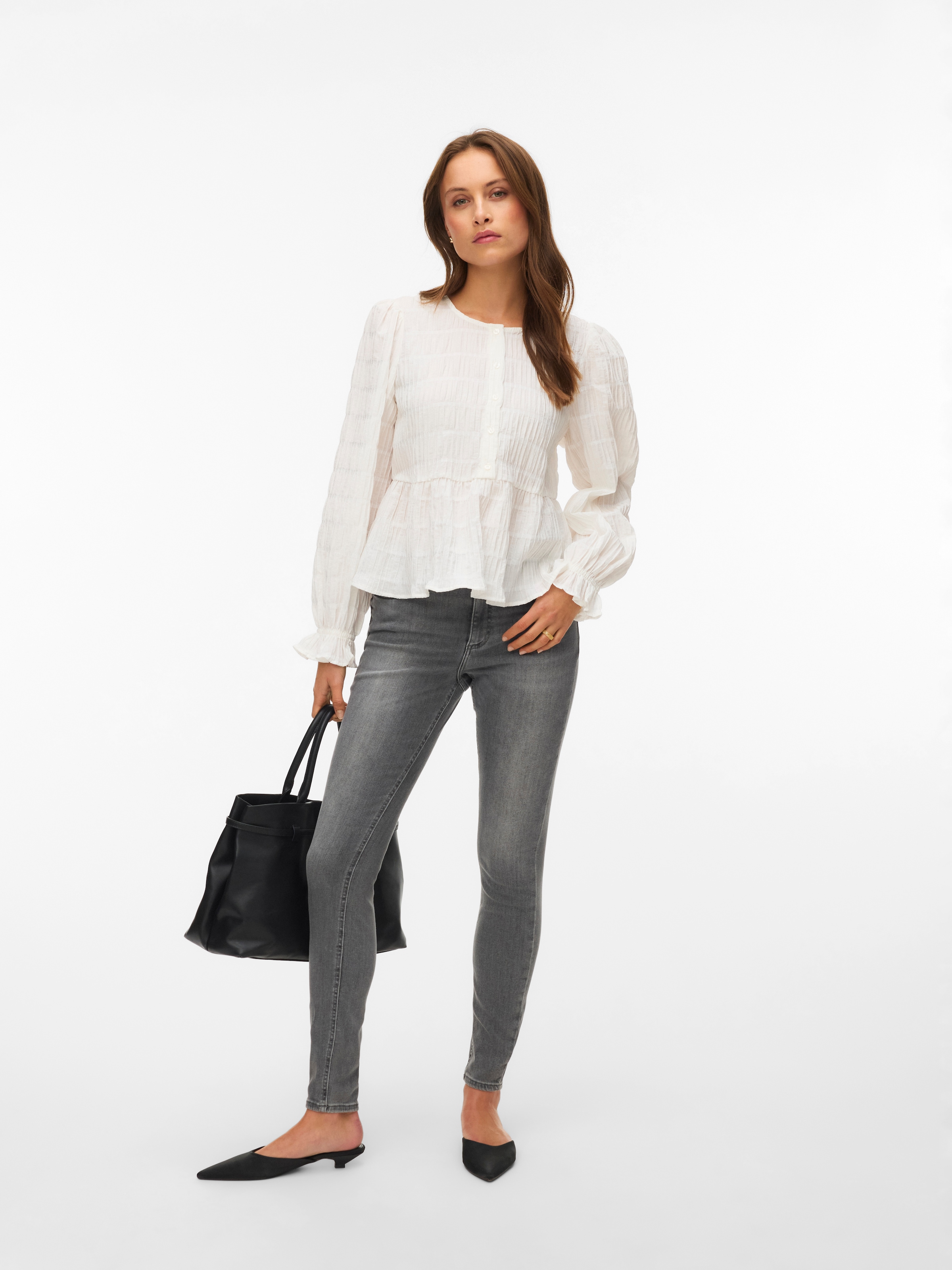 Vero Moda Jeans skinny »VMPOLLY MR SKINNY JEANS RA223 NOOS« Baumwollmischung, skinny fit