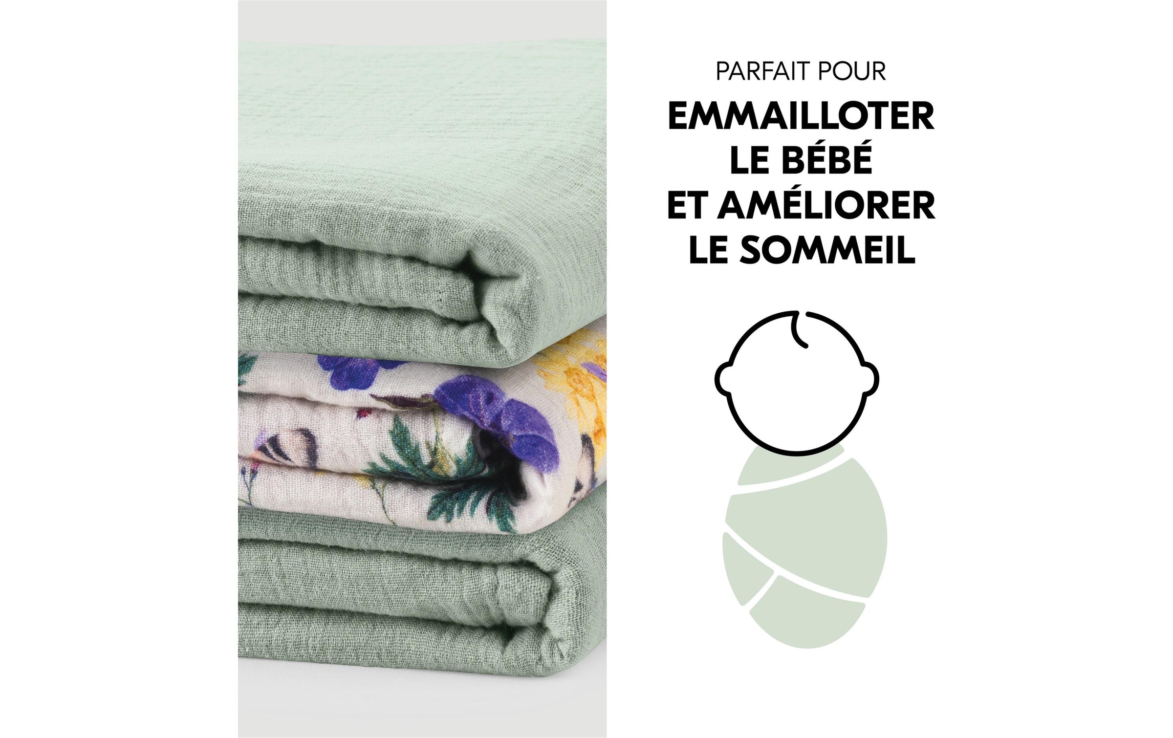 Hauck Schnuffeltuch »Cuddle N Clean 3Set Sage-Beige-Floral« 3 tlg.