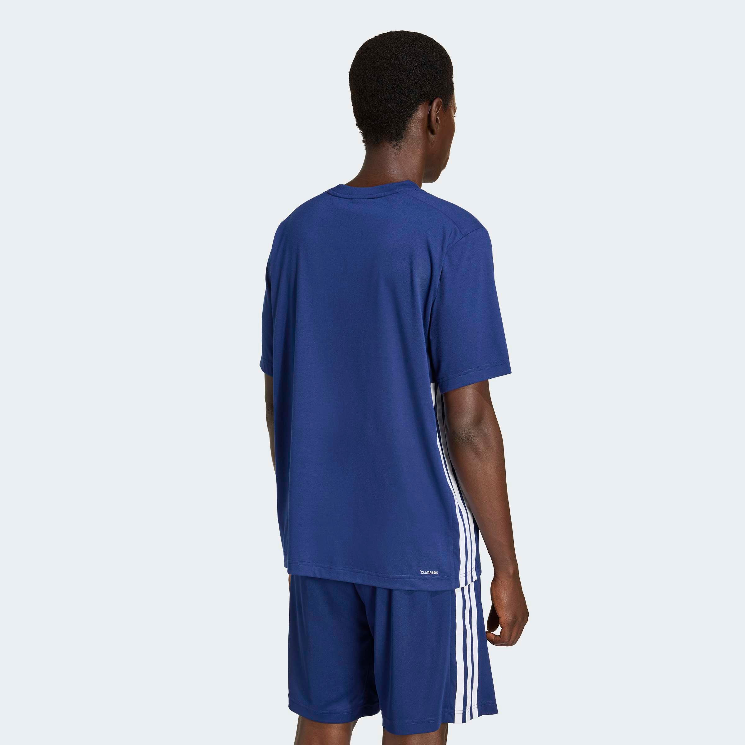 adidas Performance T-shirt »WORKOUT ESSENTIALS FEELREADY 3-STREIFEN« col rond, style sportif, en jersey simple