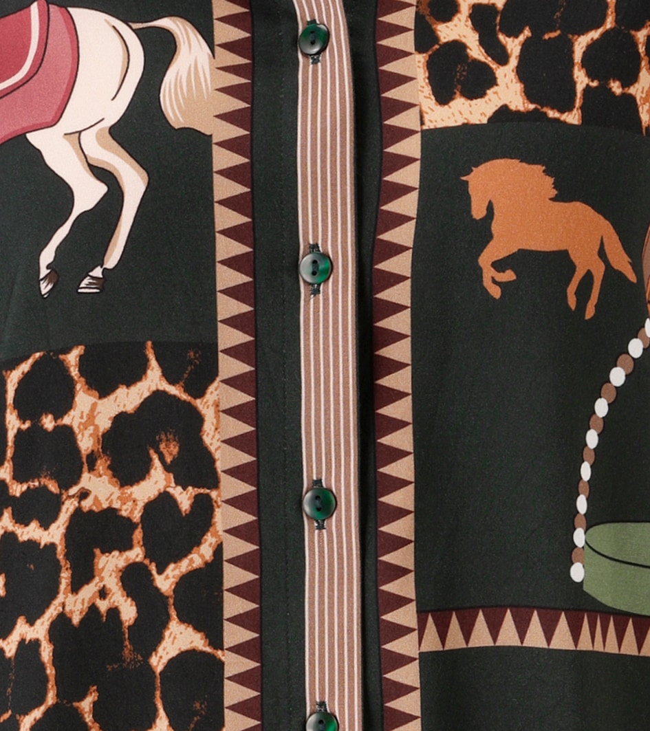Aniston SELECTED Blouse chemise avec imprimé animalier artistique et remarquable - NOUVELLE COLLECTION