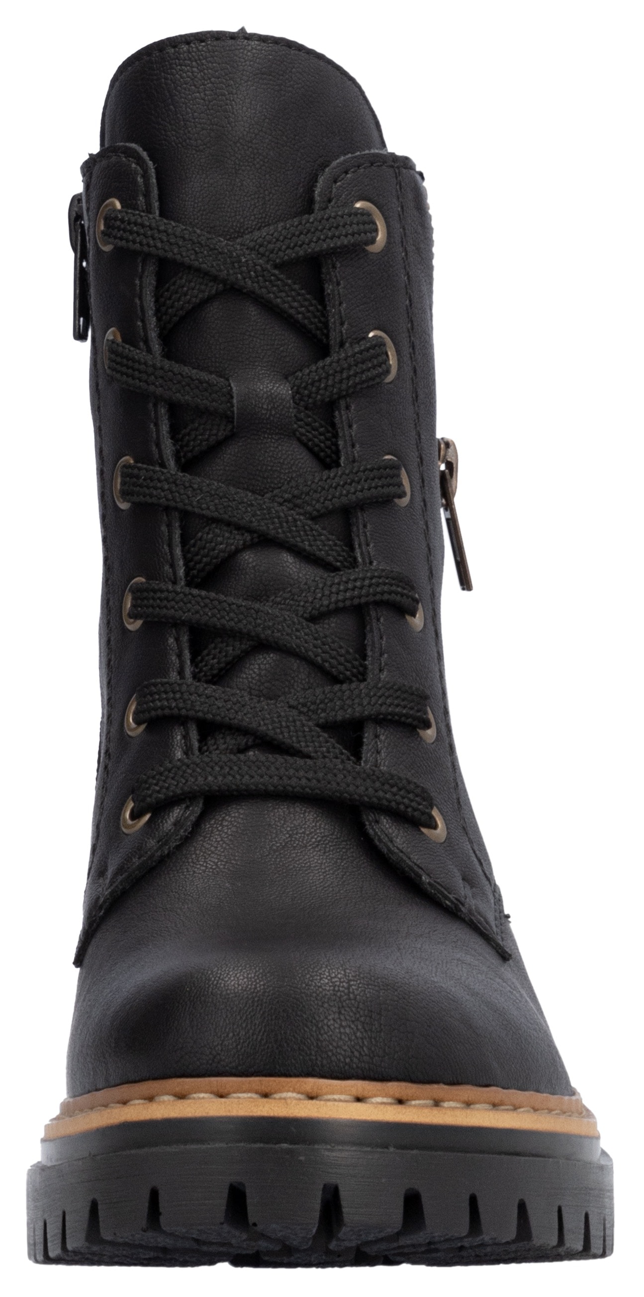 Rieker Schnürstiefelette  , Schnürboots, Blockabsatz, mit praktischem Innenreissverschluss