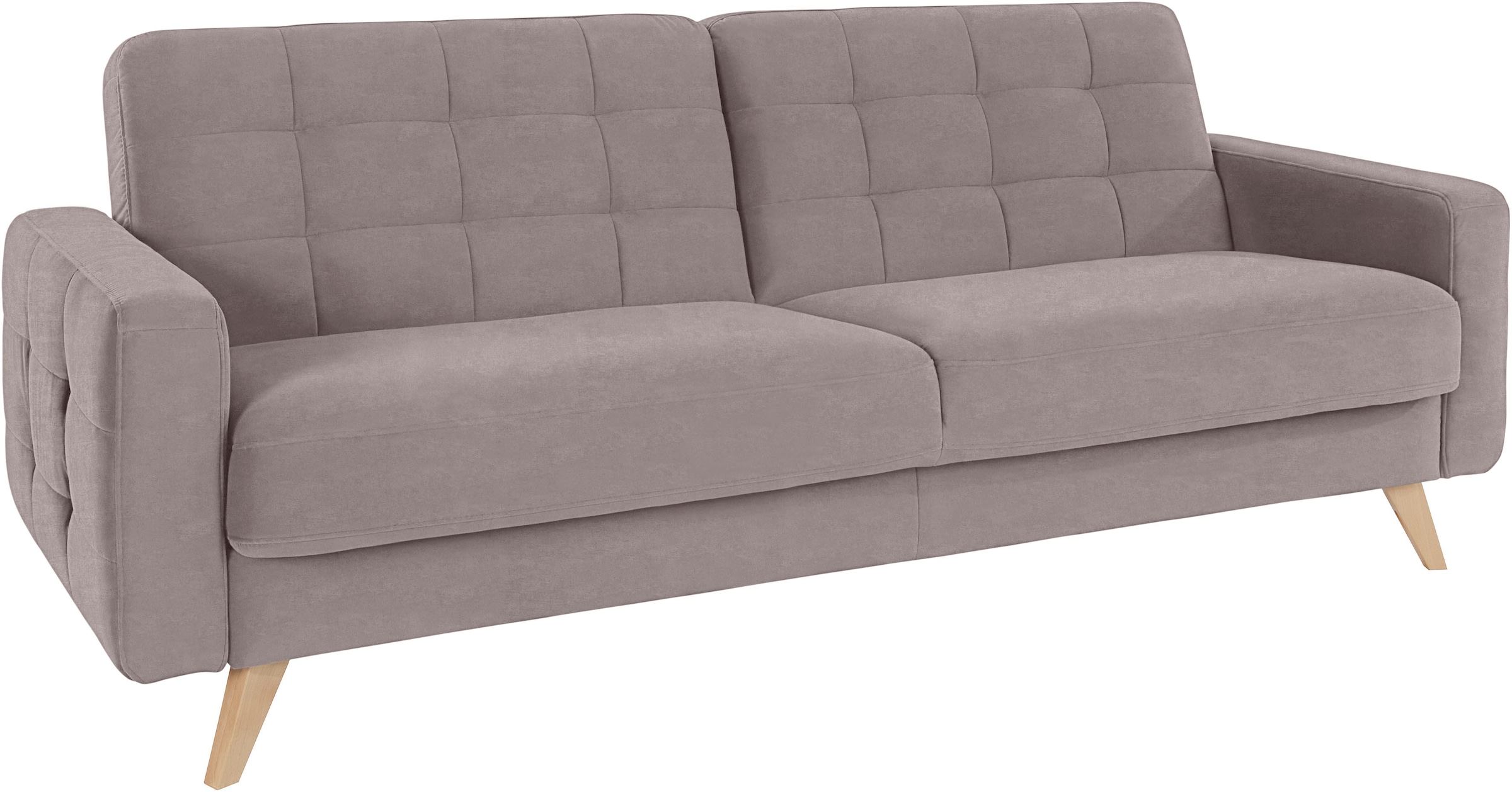 exxpo - sofa fashion 3-Sitzer »Nappa, kompakt, bequem, zeitloses Design, Breite 222cm, L-Form« tolle Detailverarbeitung