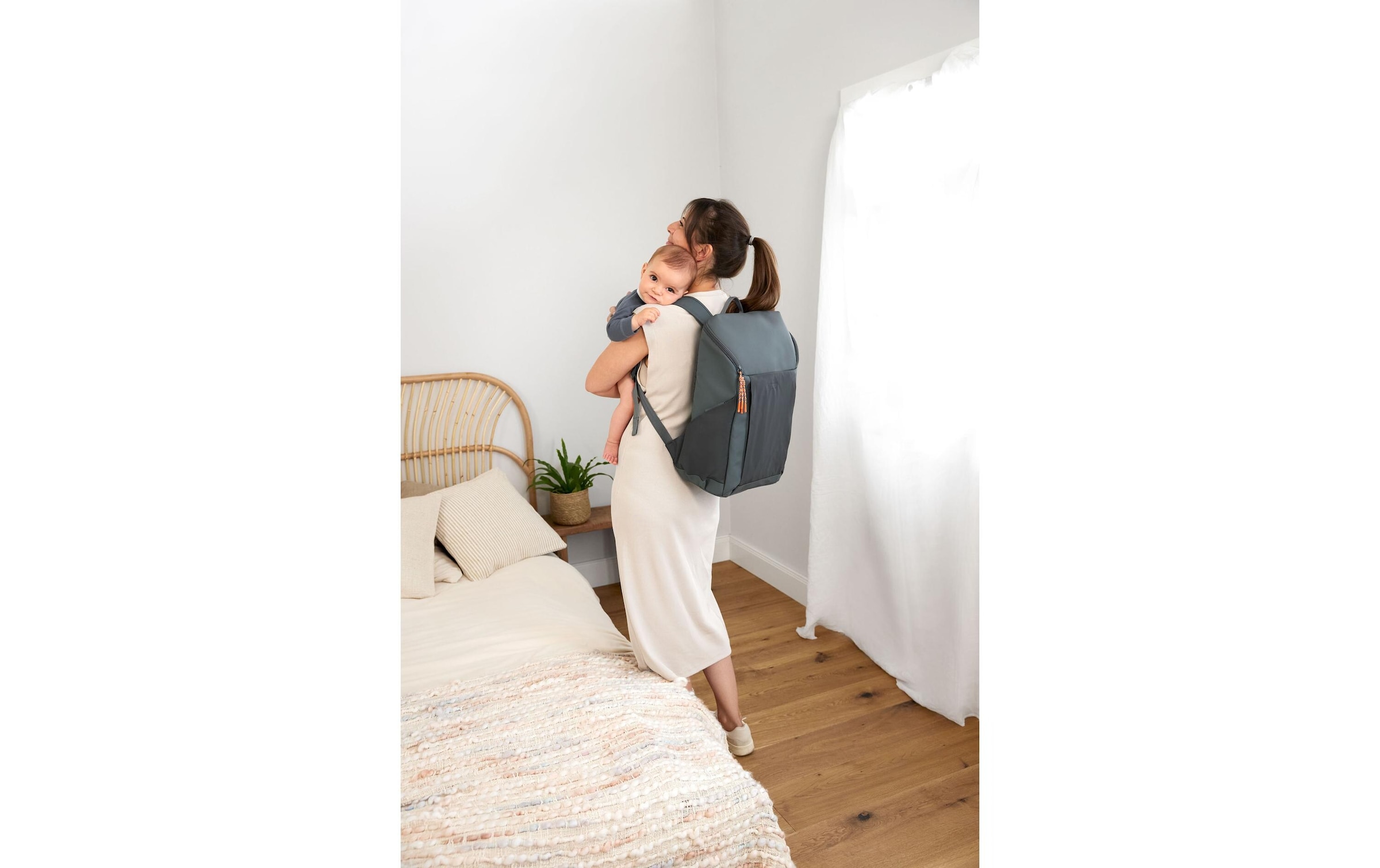 LÄSSIG Sac à dos à langer »Slender Up reflektierend Anthracite«