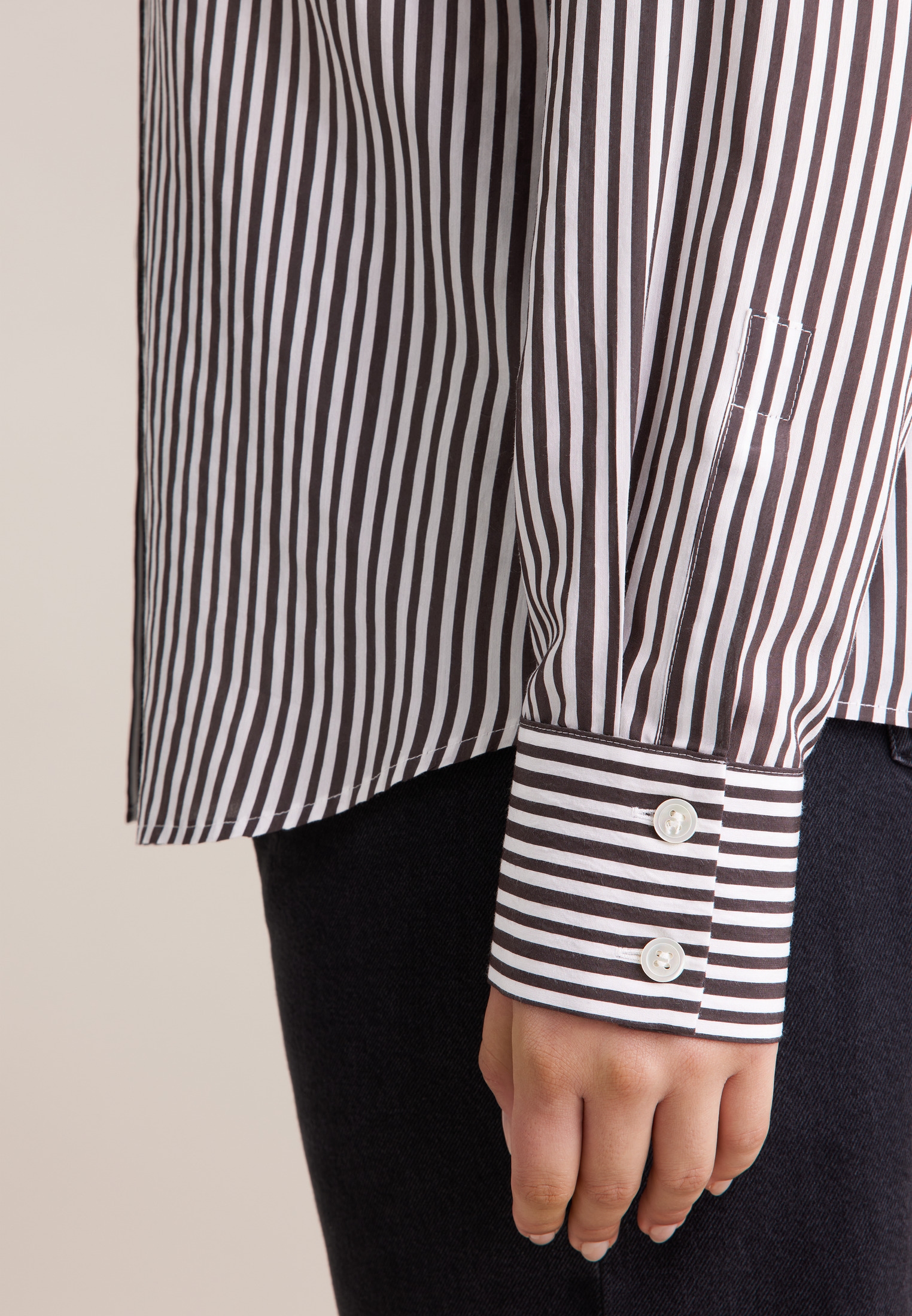 seidensticker Blouse classique »Schwarze Rose« 1/1 Gestreift