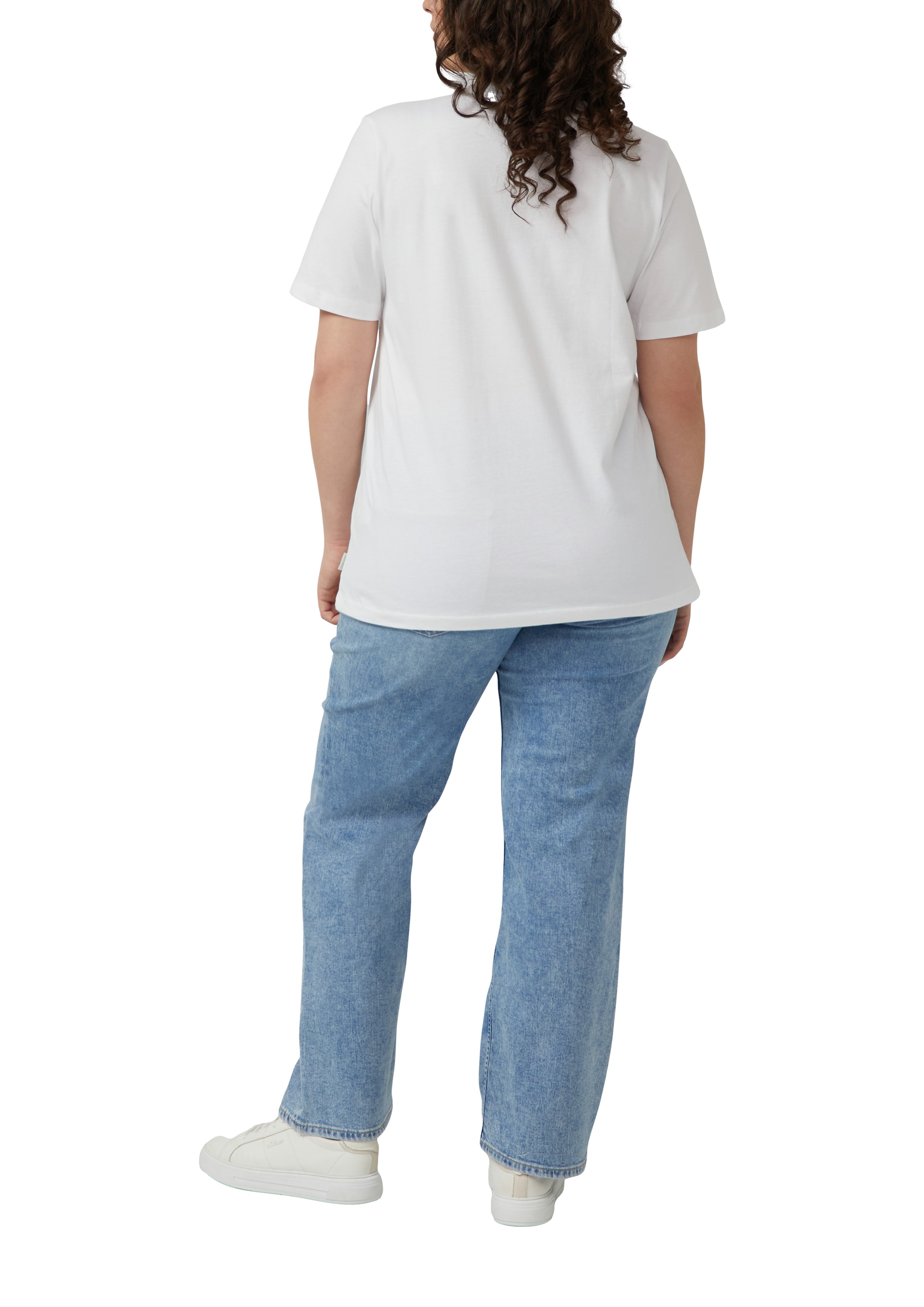 s.Oliver CURVE T-shirt à manches courtes t-shirt d'été avec imprimé devant/taille tailles