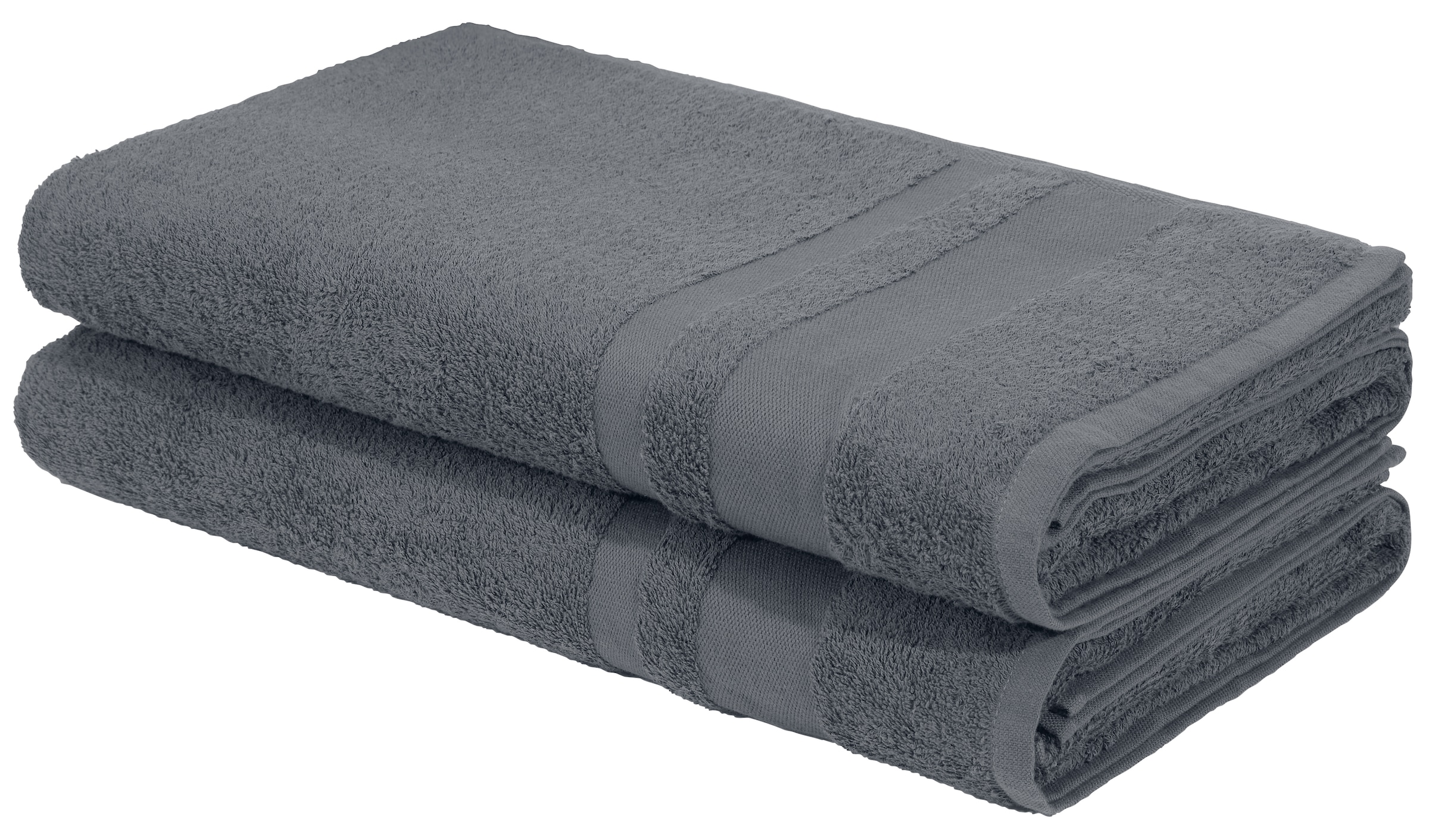 GOODproduct Serviette de sauna »Vanessa, 2 Saunatücher, 80x200cm, in Standard- und Premium-Qualität« Handtücher mit Bordüre, 100% Baumwolle, einfarbig, weich