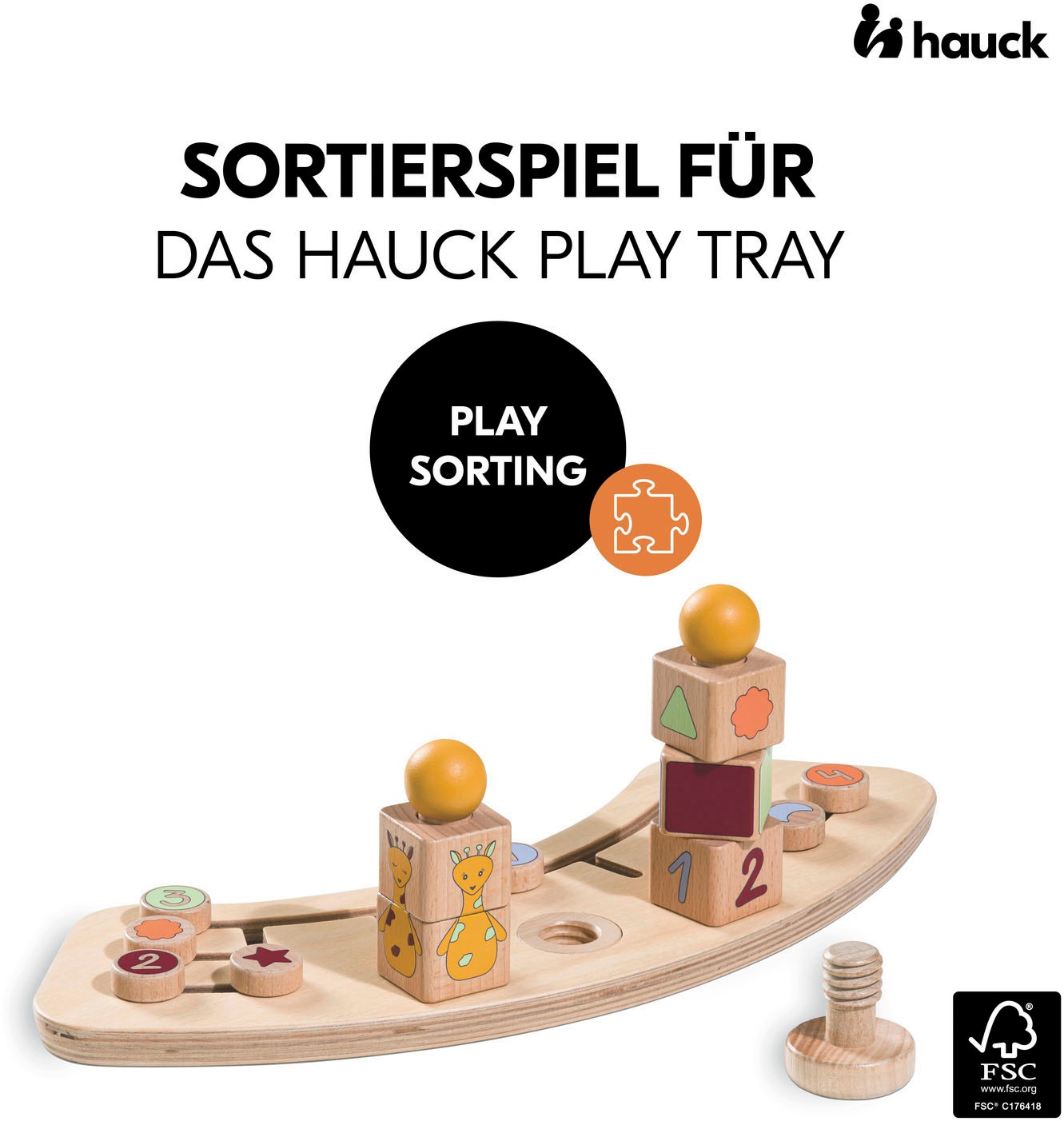 Hauck Jouets à enficher »Play Sorting Giraffe« FSC® - schützt Wald