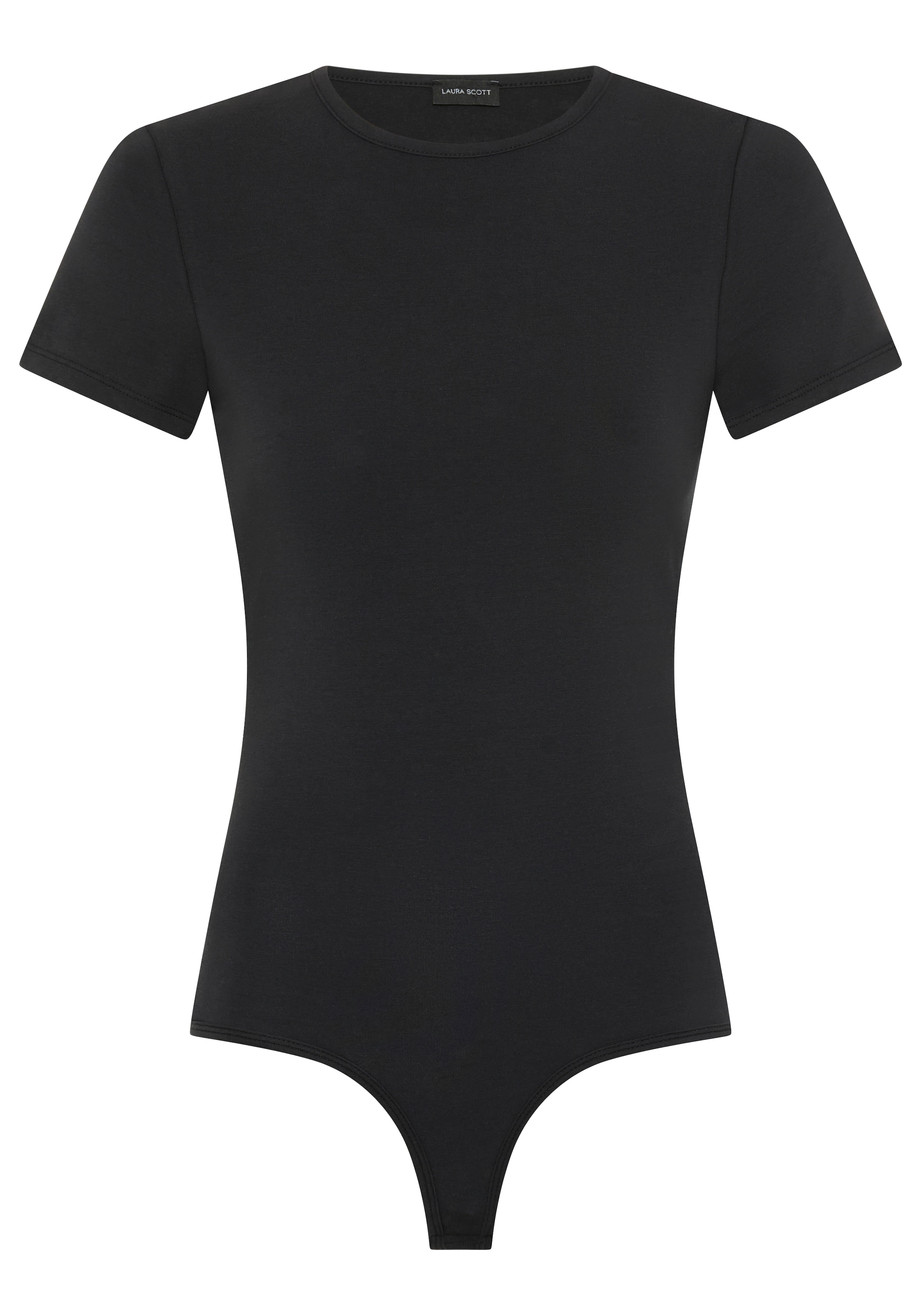 Laura Scott Body à manches courtes im Basic Stil, aus Baumwolle und Elasthan