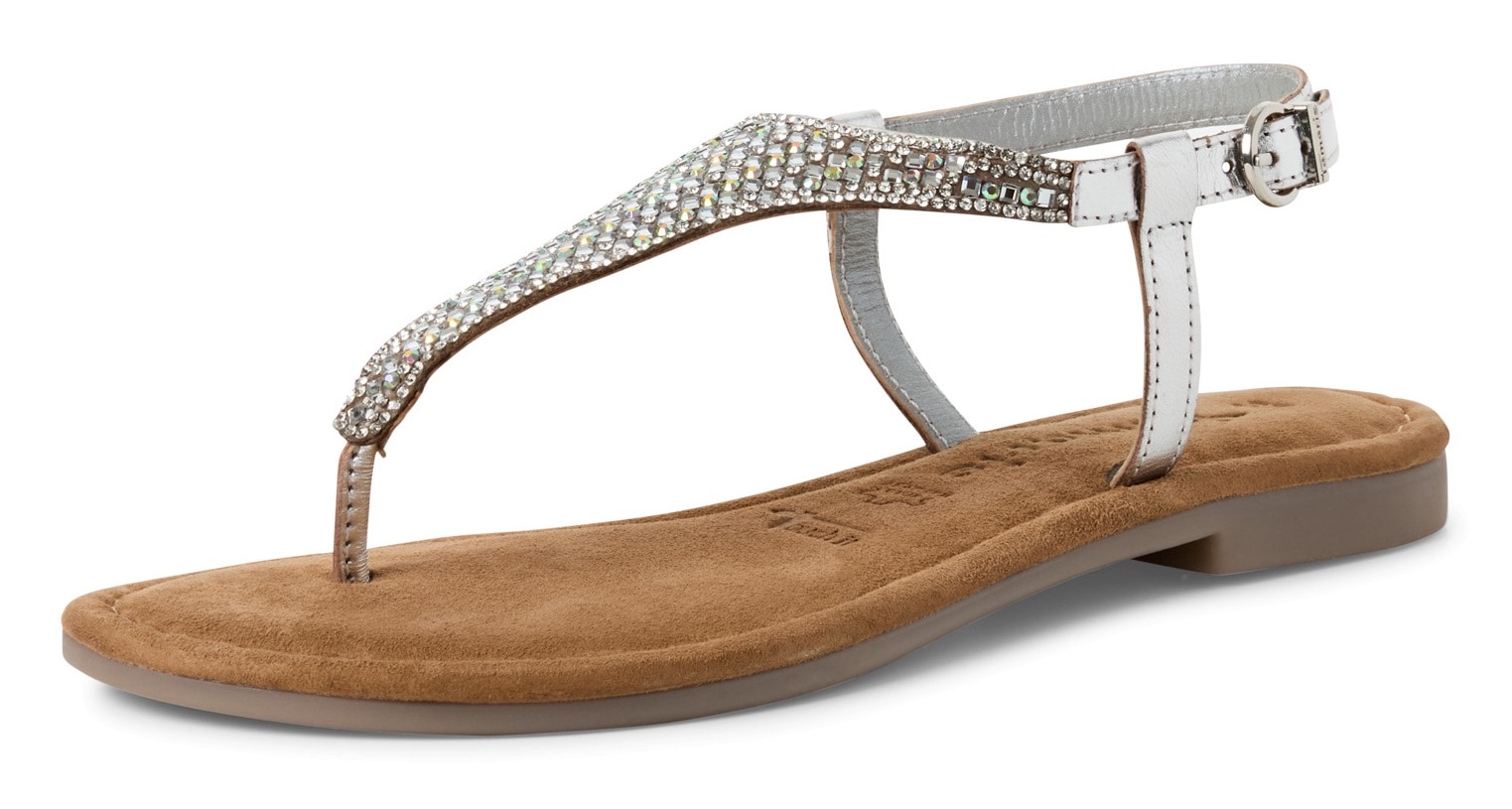 Tamaris Riemchensandale  , Sandalette, Sommerschuh, Festtagsschuh, funkelnde Strasssteinchen