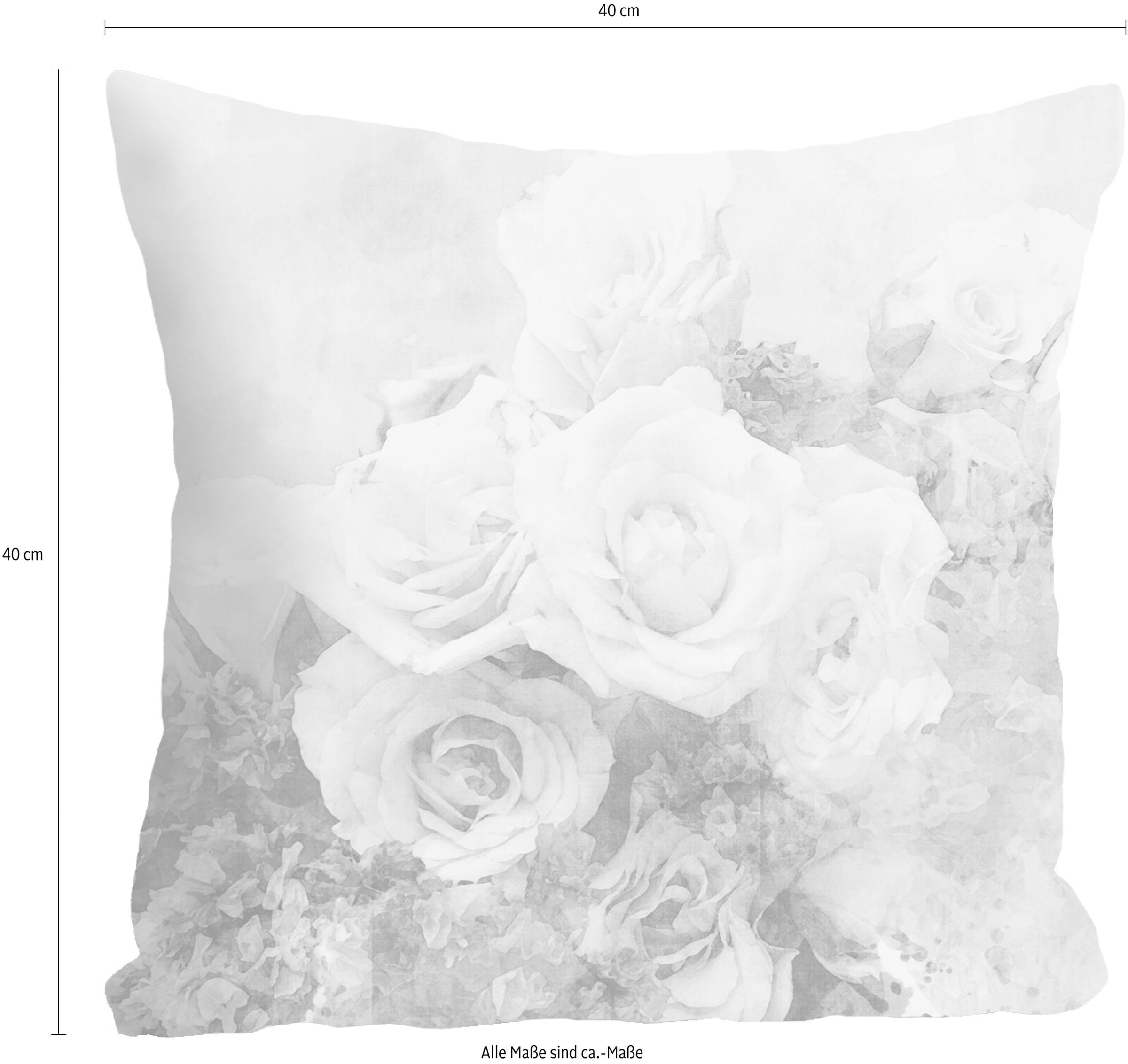 queence Dekokissen »Blüten« Kissenhülle ohne Füllung, 1 Stück
