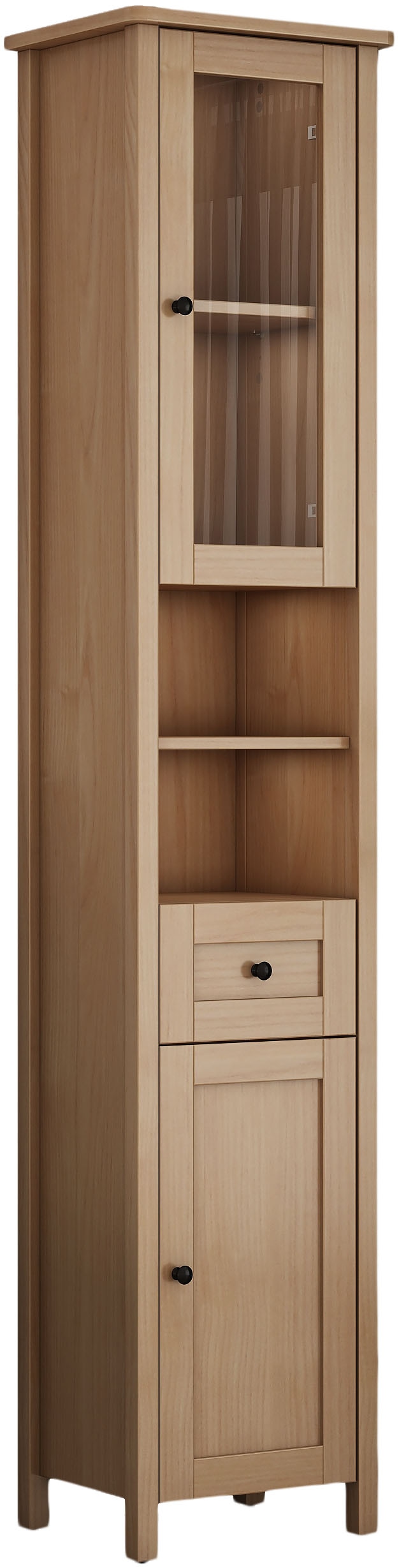 welltime Armoire haute »STOCKHOLM« Badschrank Breite 40cm mit Glastür