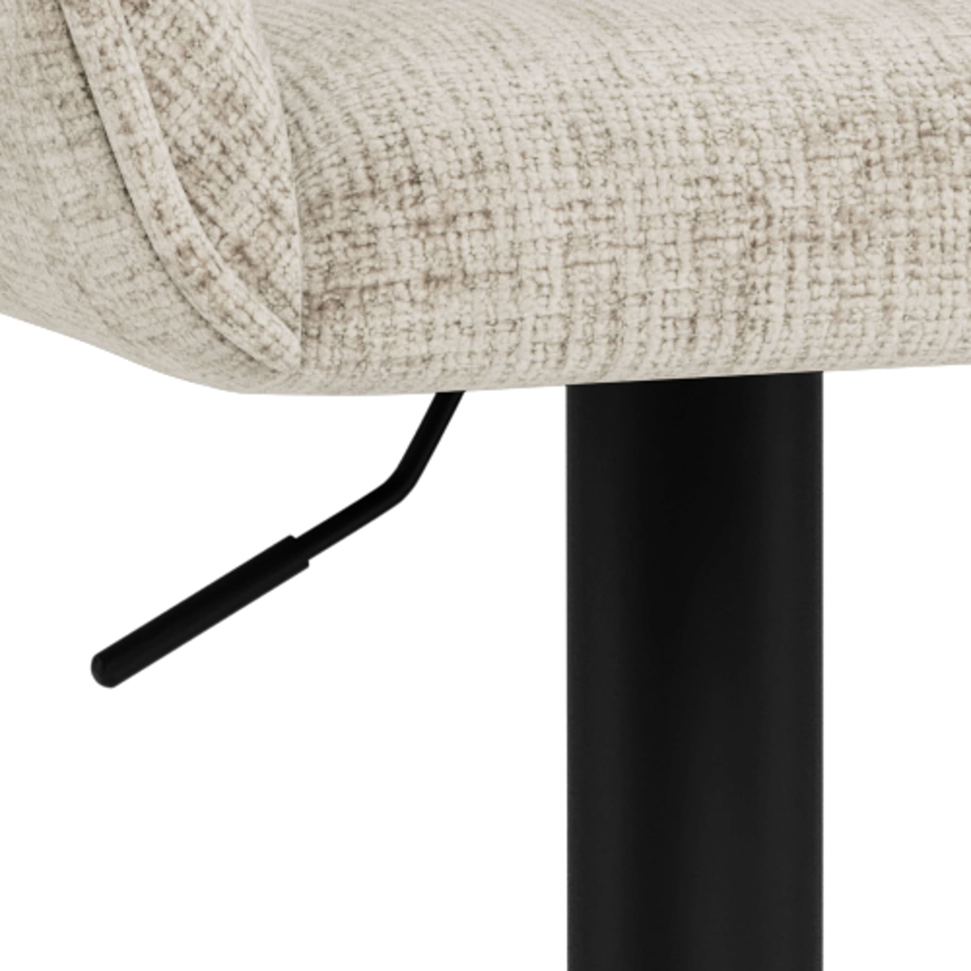 ACTONA GROUP Tabouret de bar »Eddie, Thekenhocker, Barstuhl mit Rückenlehne und Fussstütze« Ensemble, 2, 2 cuis tlg. tabouret de bar, revêtement en tissu, forme courbée, vérin à gaz, FSC™