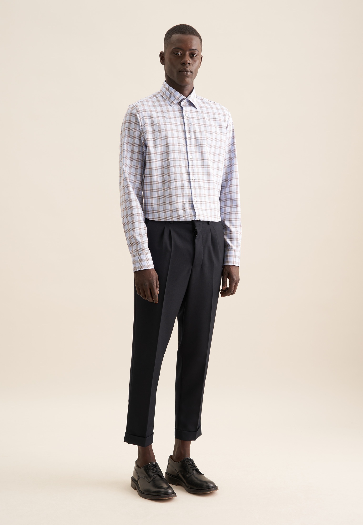 seidensticker Businesshemd »Slim«, Slim Langarm Kentkragen Karo
