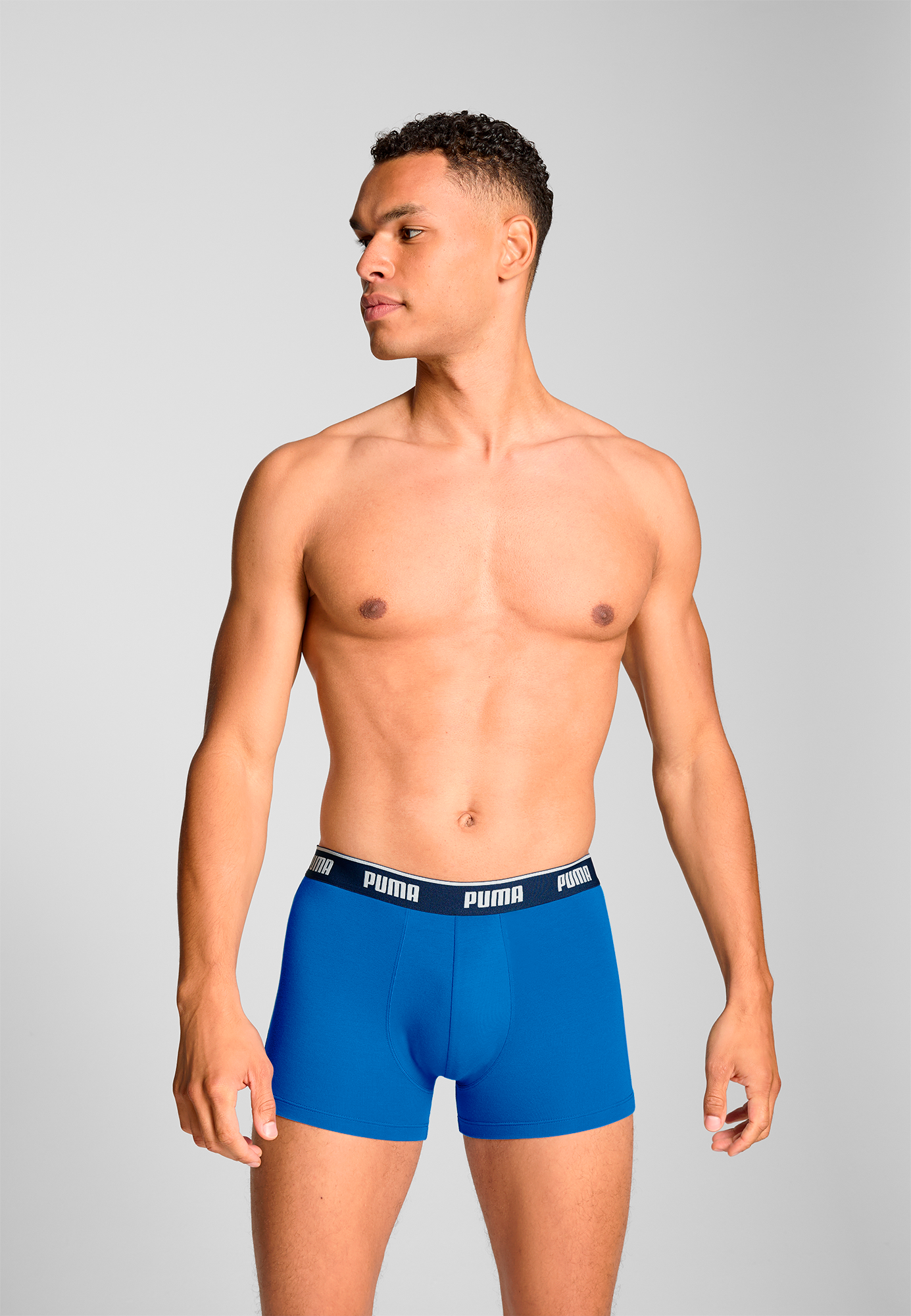 PUMA Boxers »PUMA MEN EVERYDAY BASIC BOXERS 3P« 3er Pack,  Komfortabler elastischer Logobund