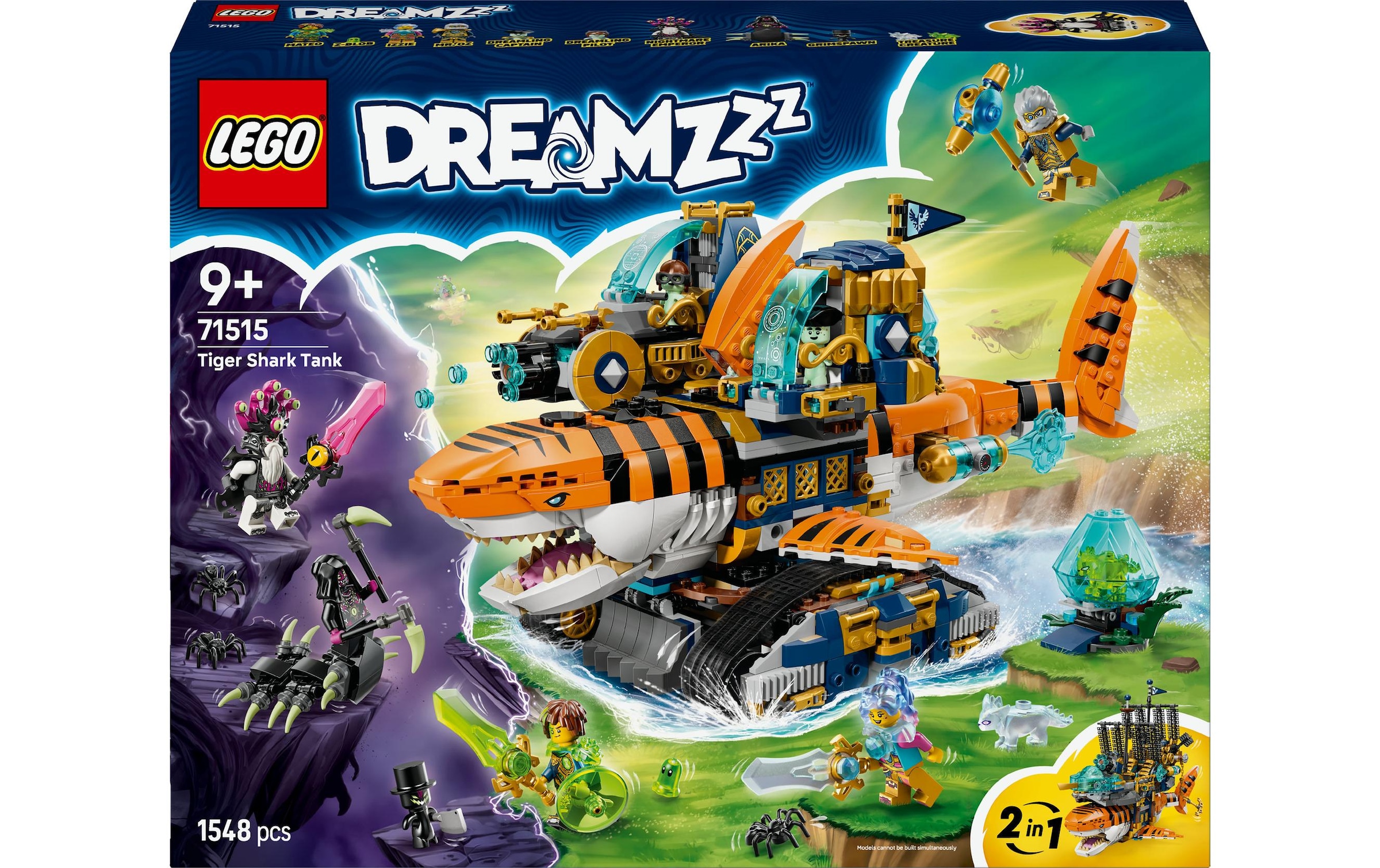 LEGO® Konstruktionsspielsteine »DreamZzz Tigerhai-Fahrzeug 71515«