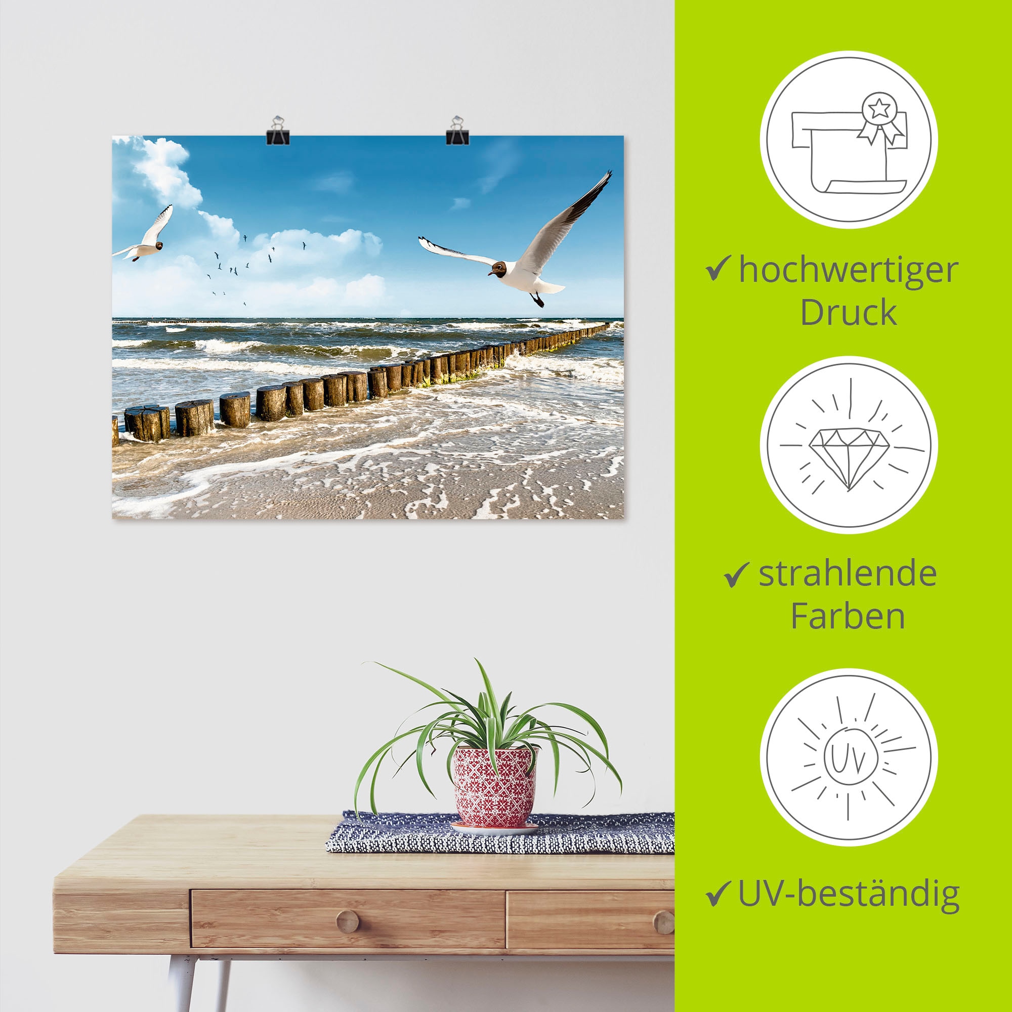 Artland Fresque murale »Ostsee« 1 cuis tlg. als Leinwandbild, Poster in verschied. Grössen