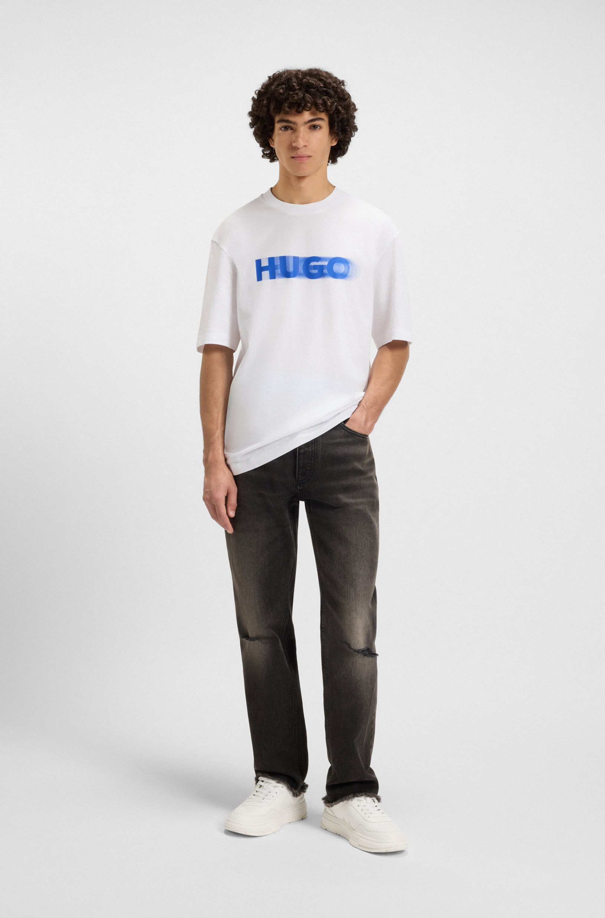HUGO T-Shirt »Nalax« mit Logo-Druck
