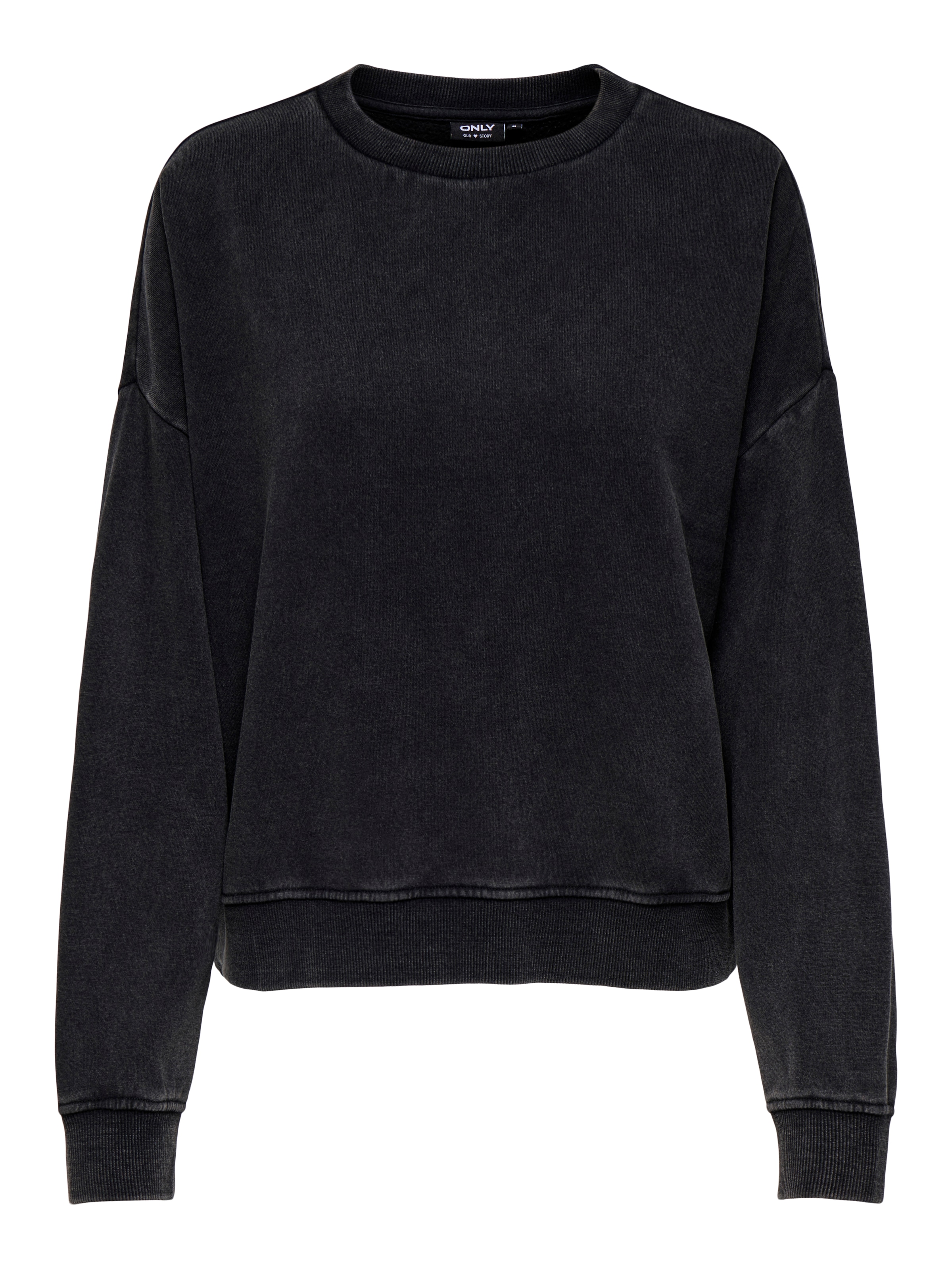 ONLY Sweat-shirt »ONLSWEAT L/S CREW OVERSIZE SWT«, mélange de coton, coupe ample, col rond
