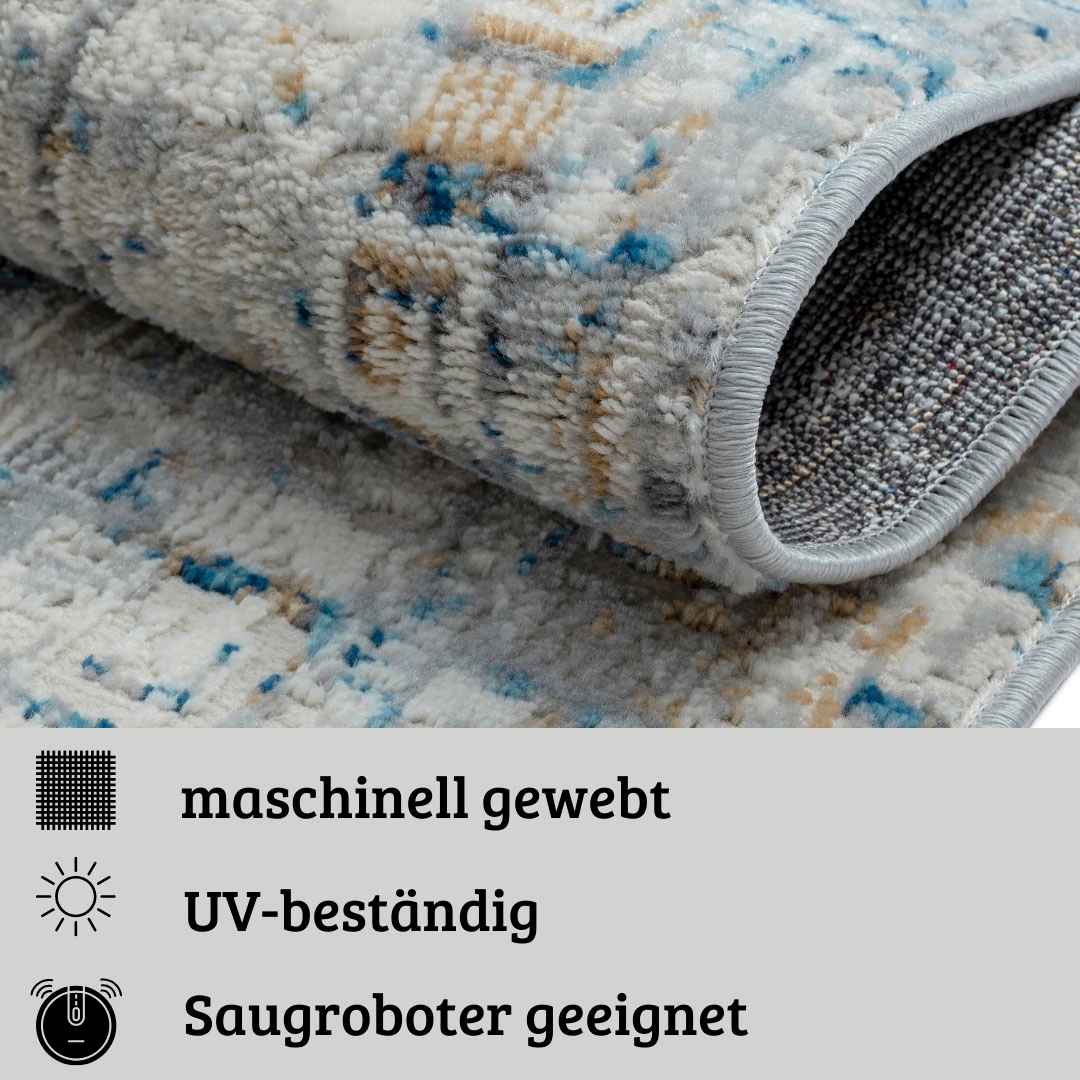 GOODproduct Teppich »Jaxyn« rechteckig 8 mm Höhe Kurzflor, modernes Design, pflegeleicht, Wohnzimmer