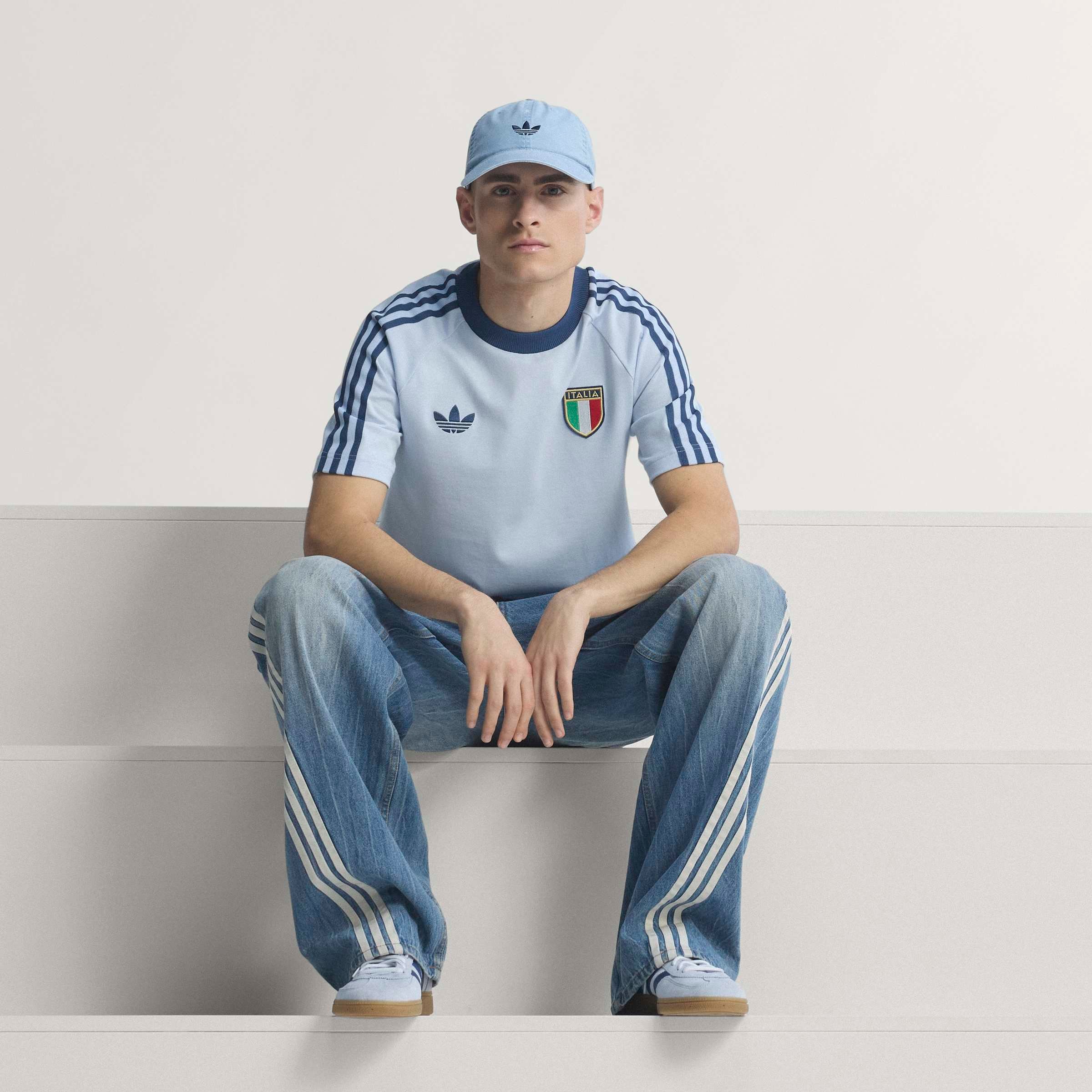 adidas Performance T-shirt »FIGC OG TEE« style sportif, sans fermeture, en coton