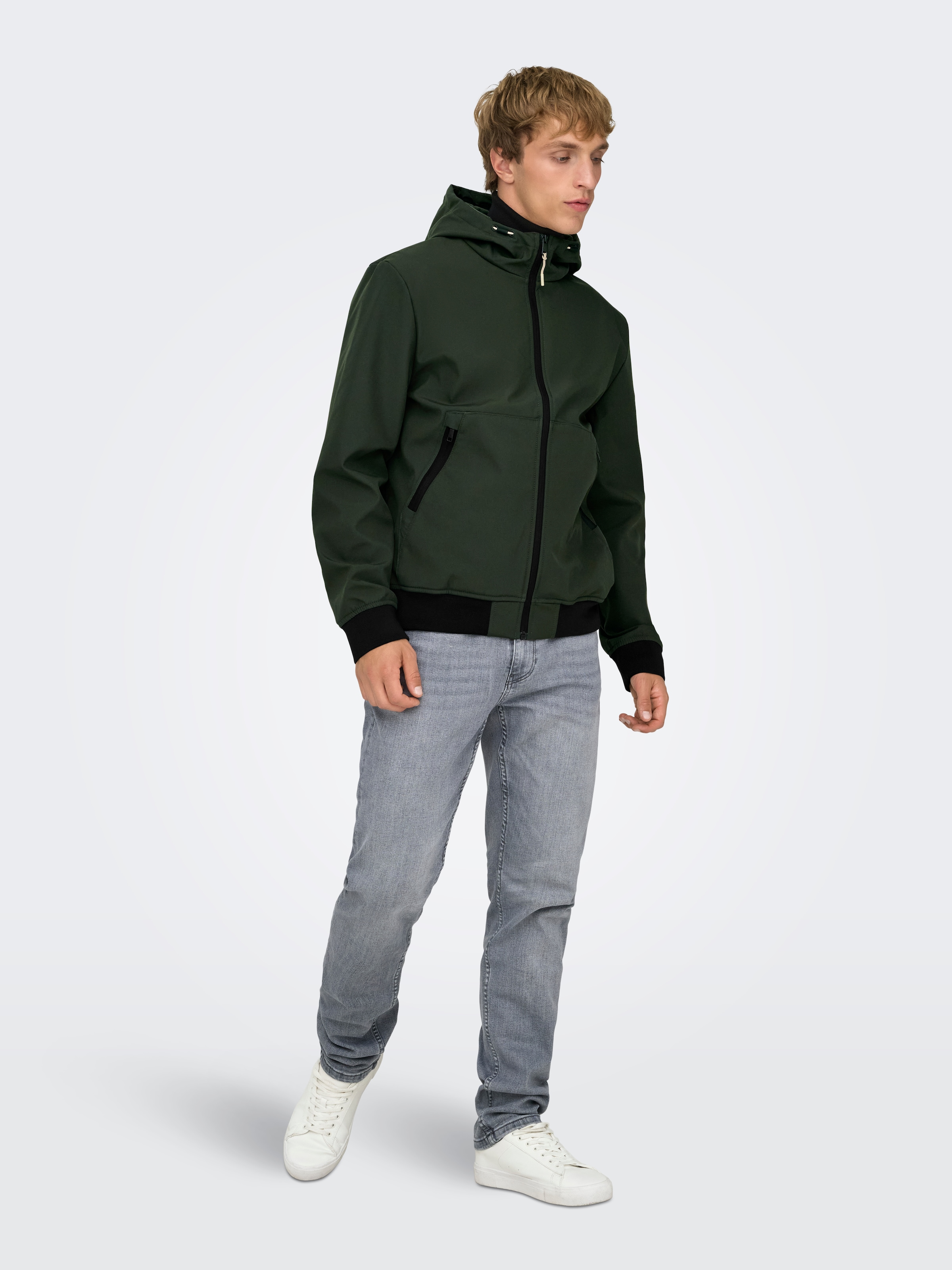 ONLY & SONS Veste softshell »ONSBOWIE SOFTSHELL BOMBER NOOS« mit Kapuze