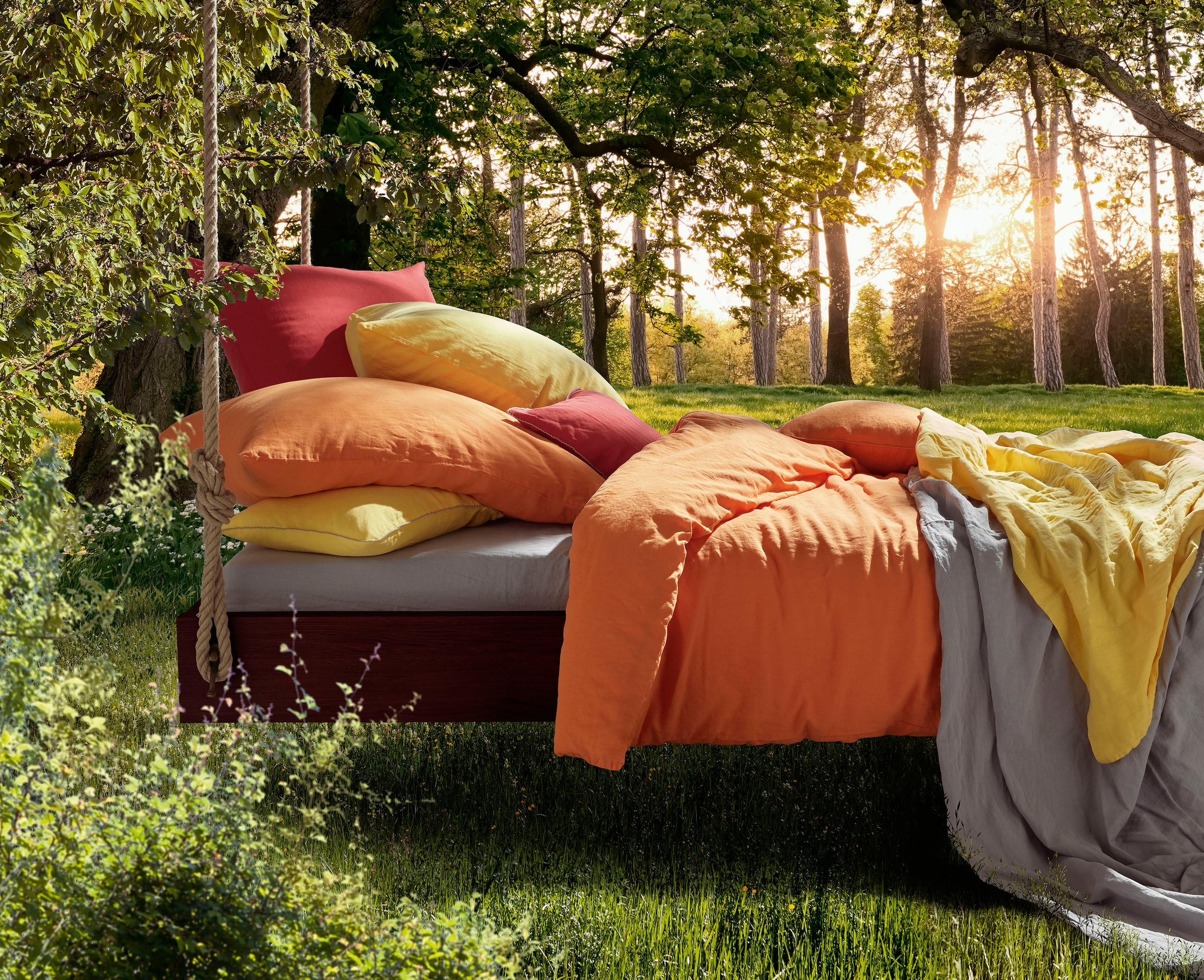 fleuresse Linge de lit »Provence in Gr. 135x200, 155x220 oder 200x200 cm« 3 cuis Halbleinen, 50% Baumwolle, 50% Leinen, Gr. 135x200, 155x220, 200x200cm