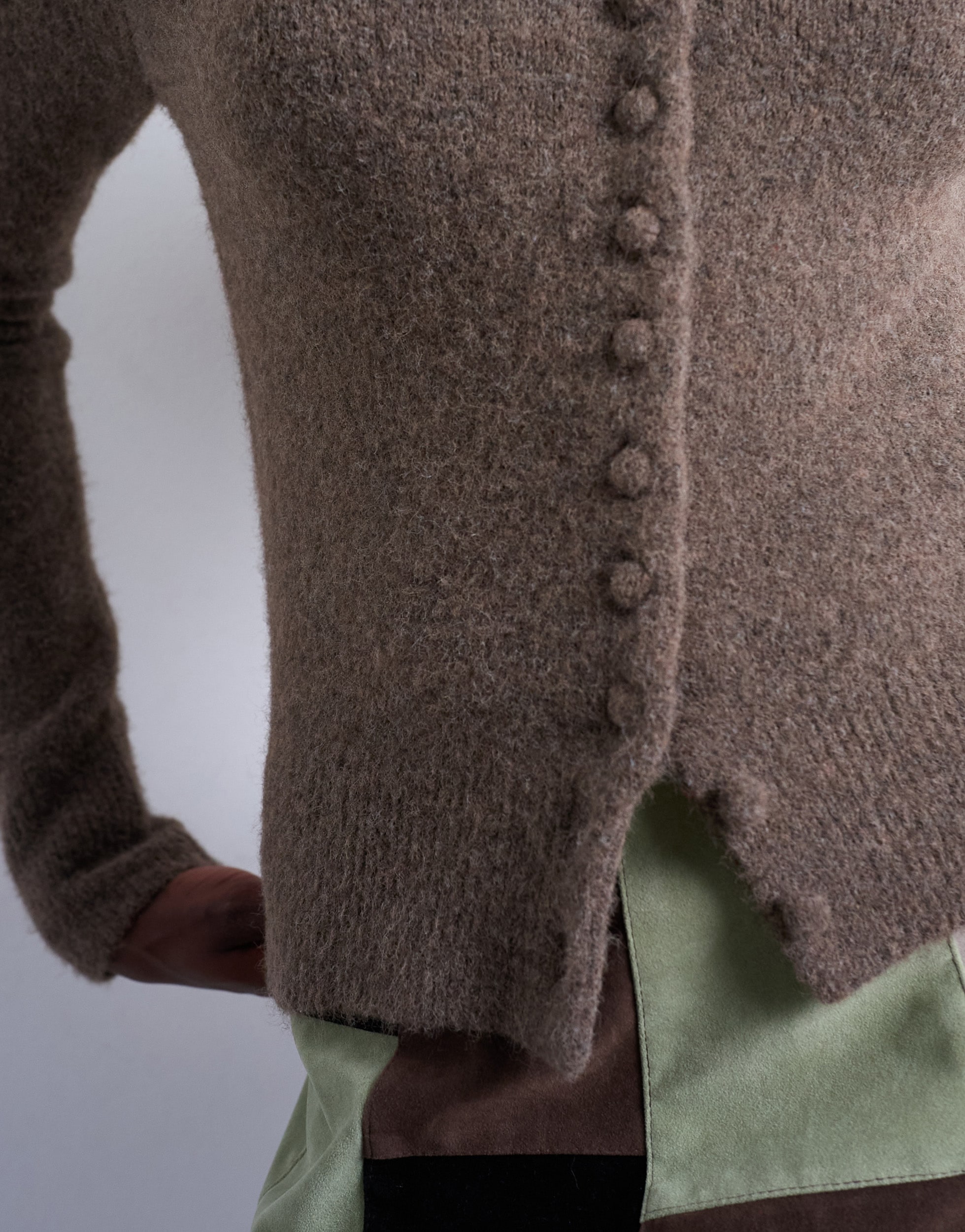 TOPSHOP Veste en tricot »TSSIA KNITTED CARDIGAN NOOS« Materialmix, regular fit