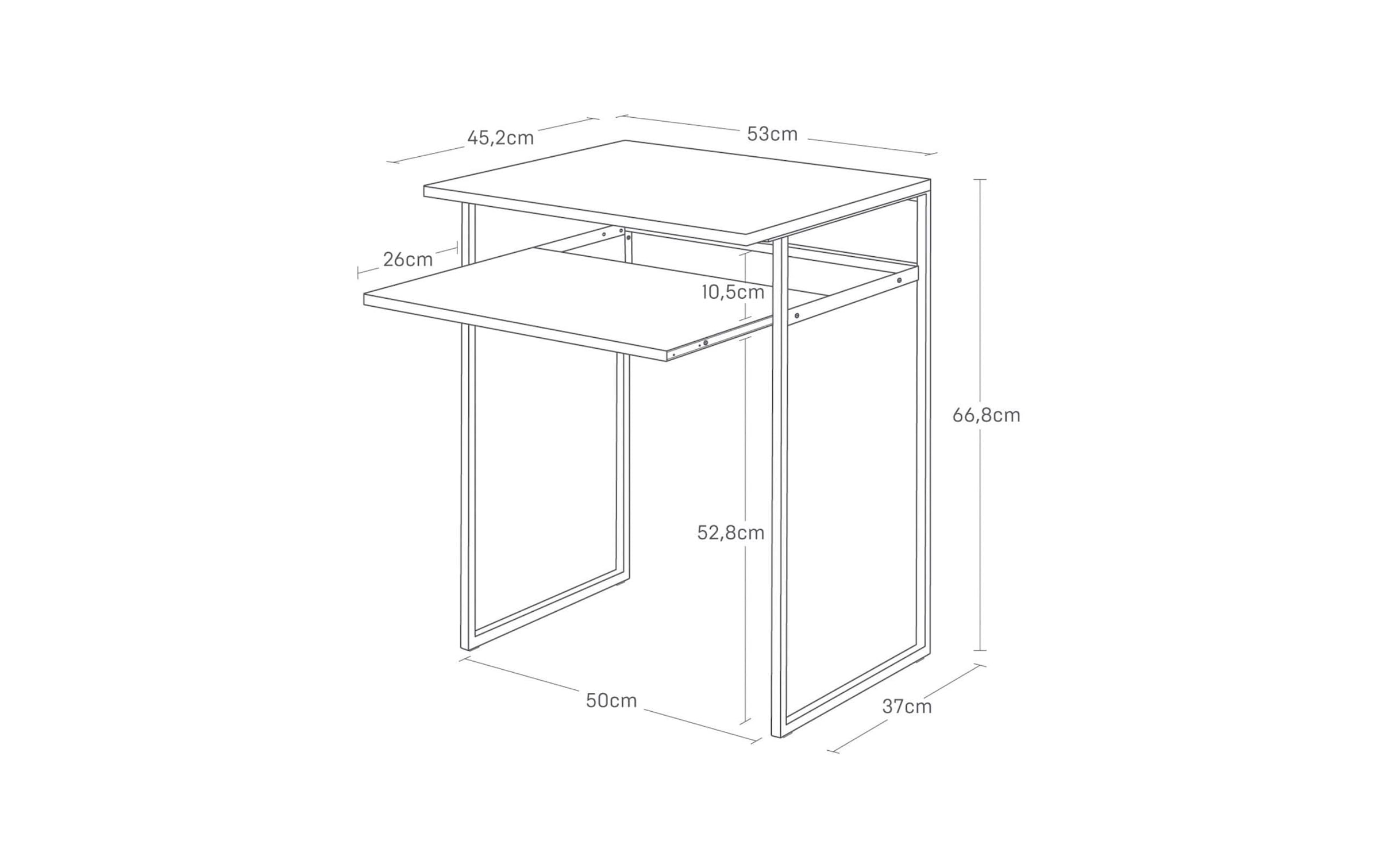 Yamazaki Table d'appoint »Tower 53 x 45.2 x 66.8 cm«