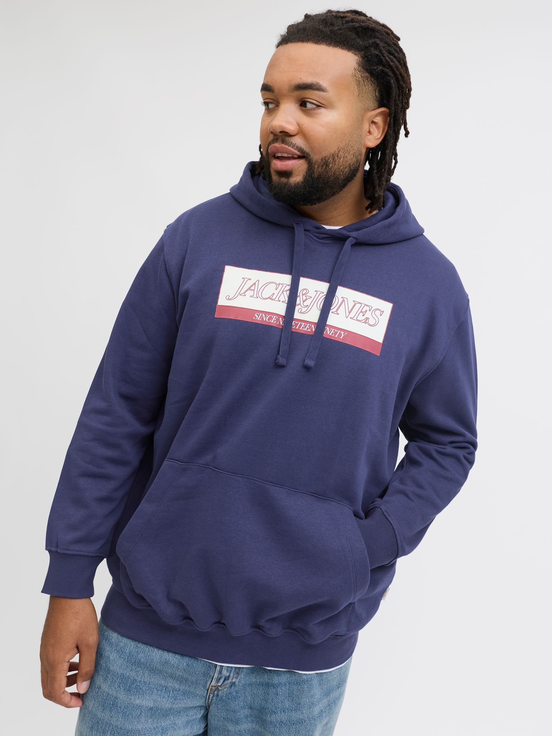 Jack & Jones PlusSize Sweat à capuche »JORINWOOD BLOCK BRANDING SWEAT HOO PLS«

