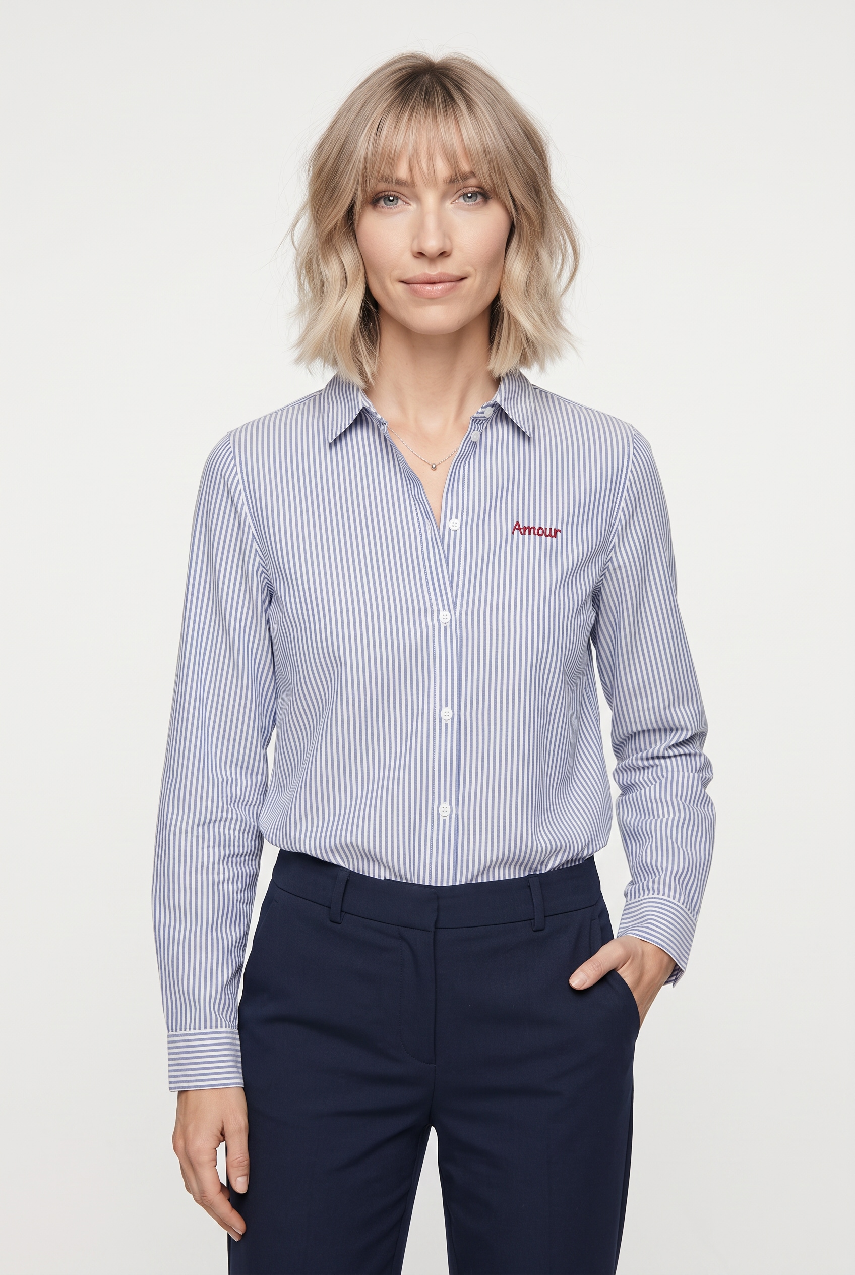 pieces Langarmbluse »PCIRENE LS SHIRT WVN NOOS« Baumwolle, regular fit