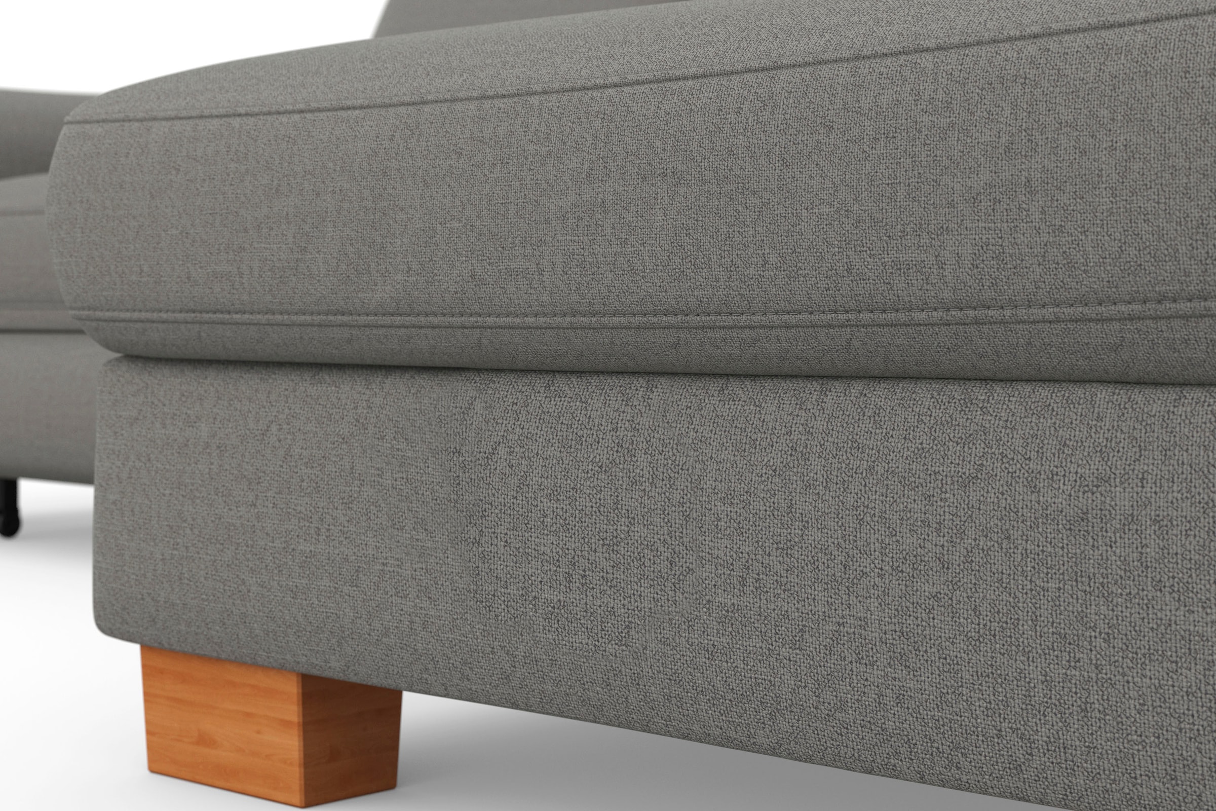 sit&more Ecksofa »Dundee L-Form« mit Federkern und Massivholzfüssen, wahlweise mit Kopfteilverstellung