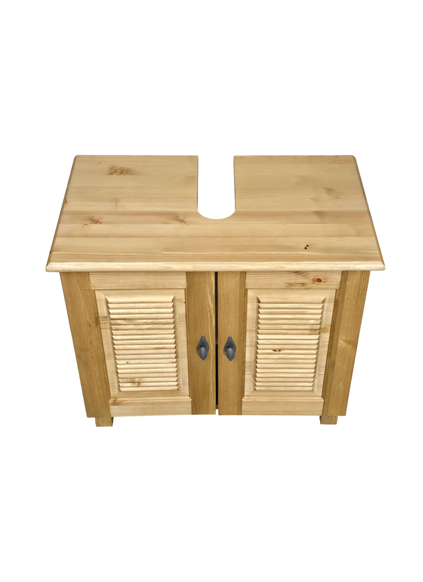 GOODproduct Armoire sous lavabo »Rauna« aus massiver Kiefer, Breite 64 cm, Rillenoptik, made in EU