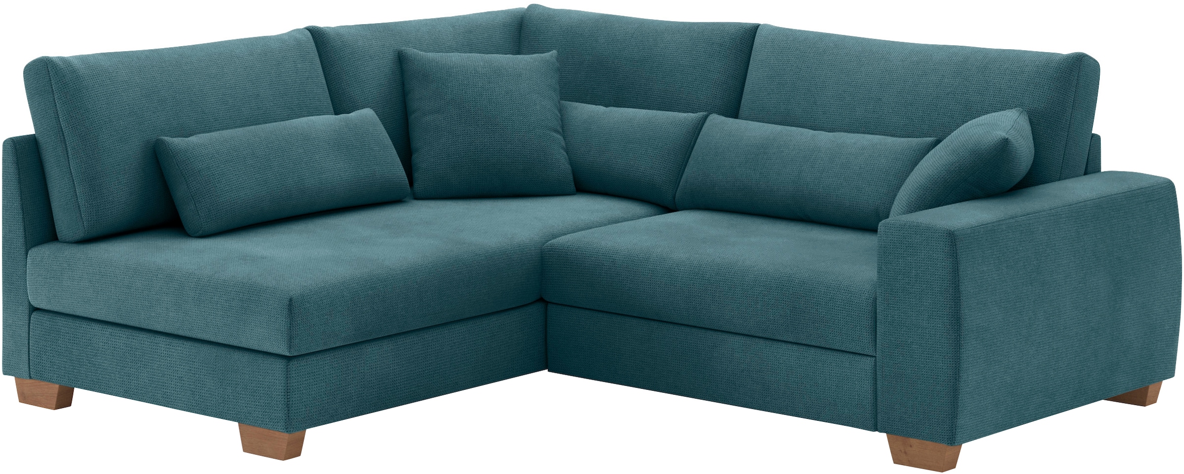 Mr. Couch Ecksofa »Hilla L-Form, bis 140 kg  belastbar« mit Taschenfederkern, wahlweise mit Bettfunktion