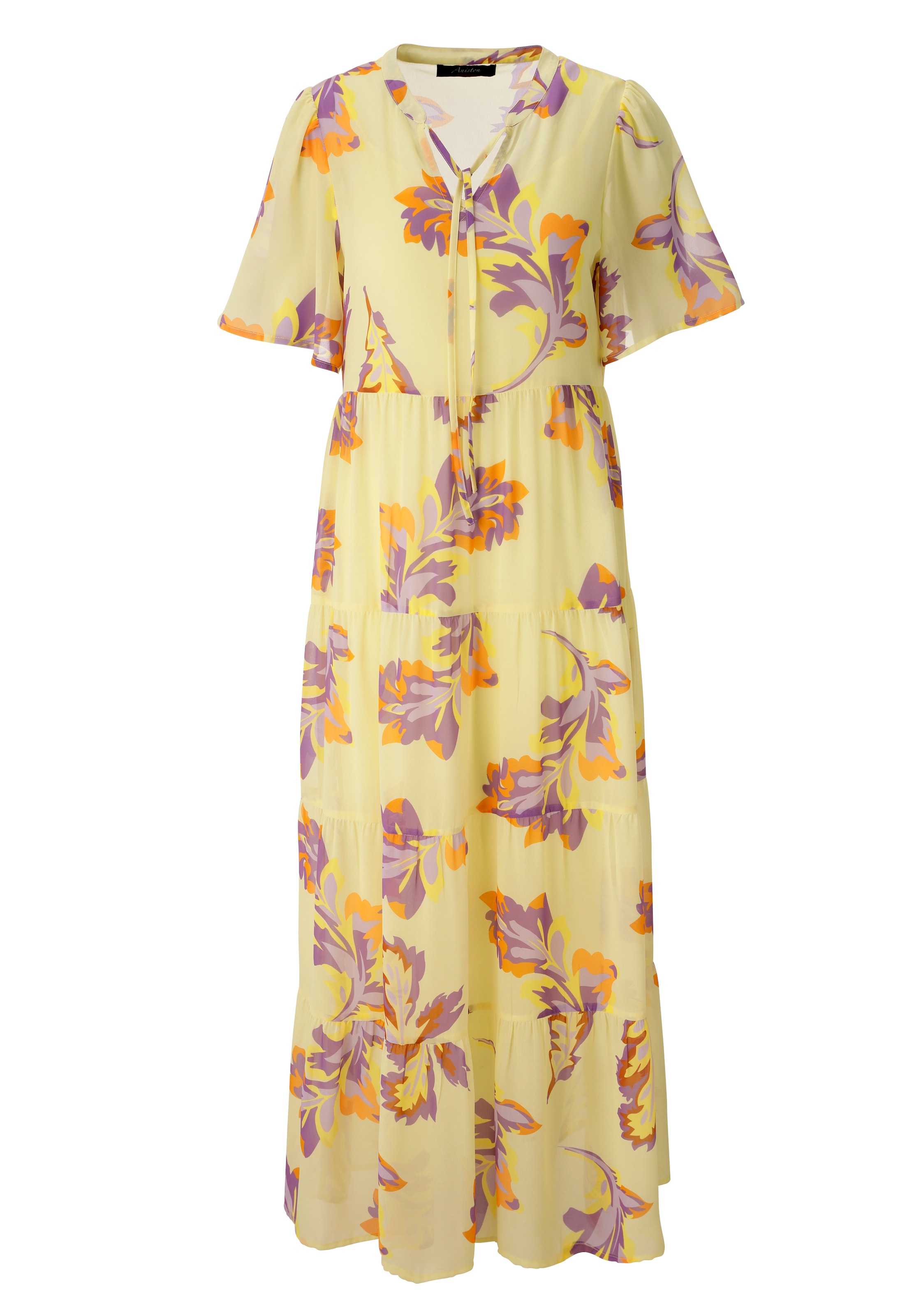 Aniston CASUAL Robe d'été mit grafischen Blättern bedruckt - NEUE KOLLEKTION