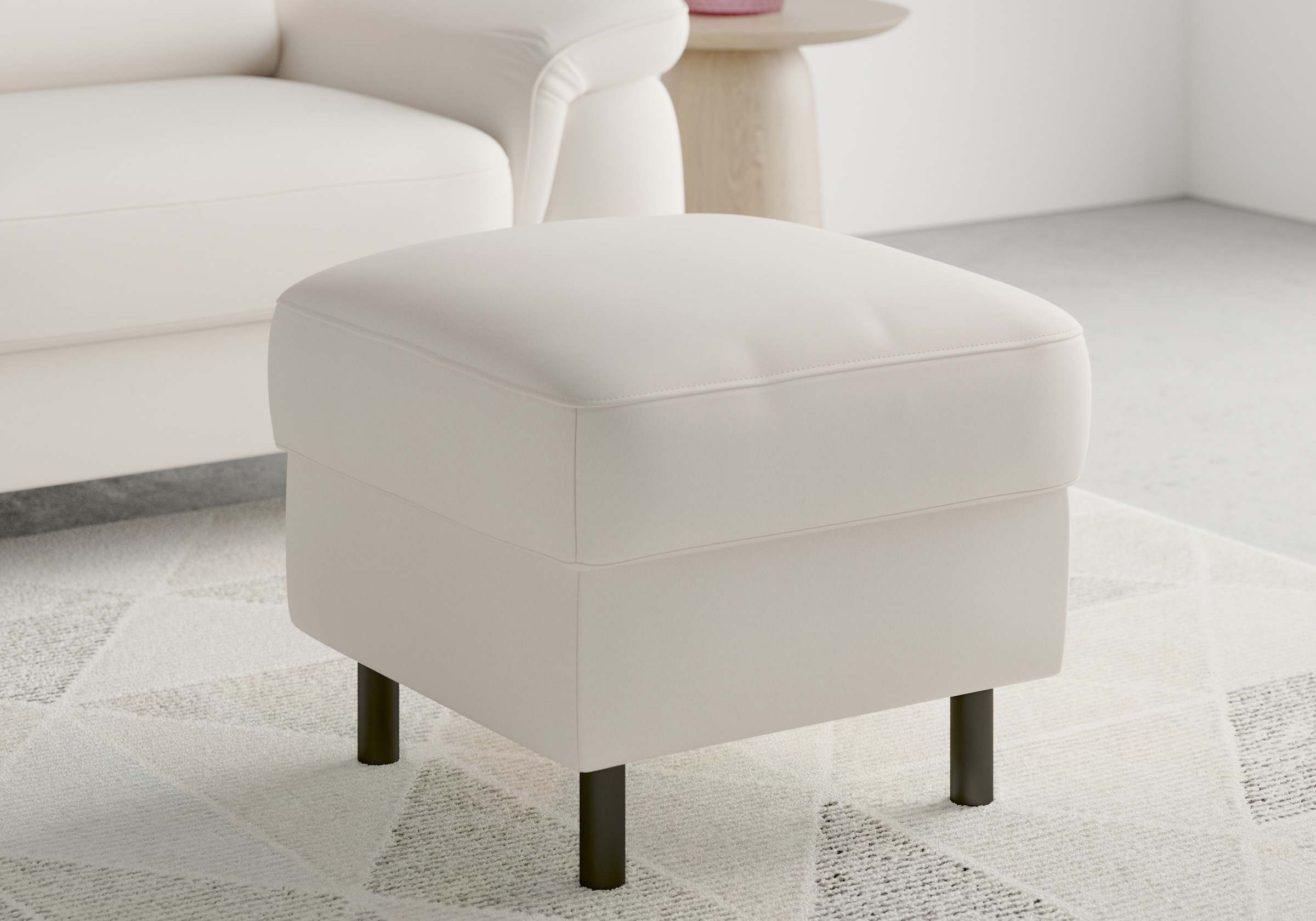 sit&more Tabouret de rangement »Sinatra« Sitzfläche ist abnehmbar, mattschwarze Metallfüsse