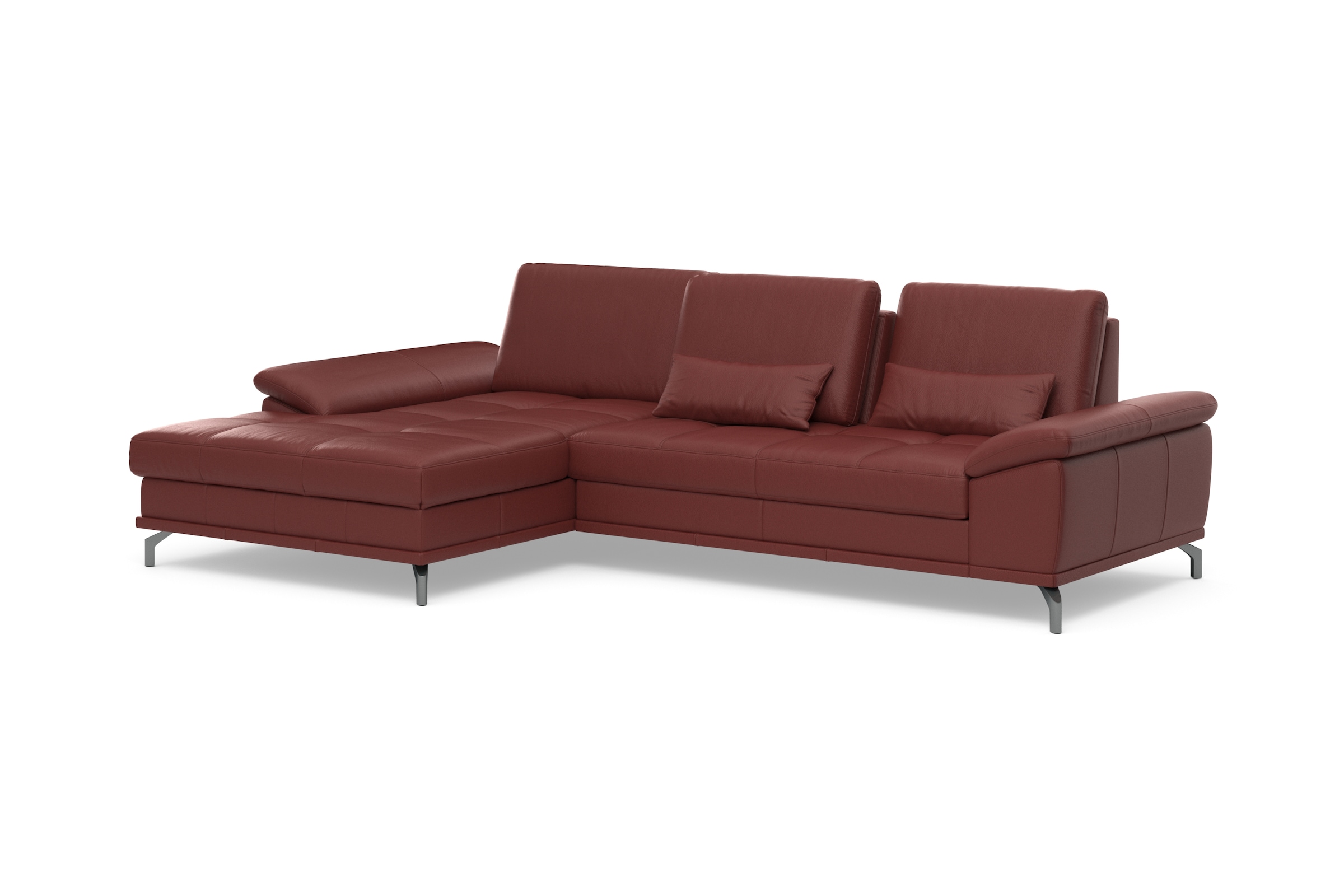 GOODproduct Ecksofa »Costello L-Form, Sitztiefen- & Armteilverstellung, 3 Nierenkissen« optional Schlaffunktion & Stauraum, Federkern