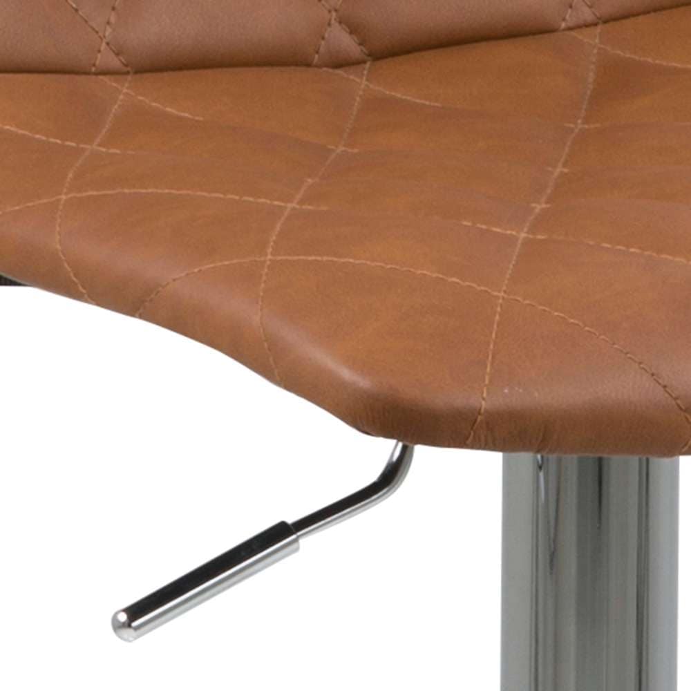 ACTONA GROUP Tabouret de bar »Emu« tabouret de bar, aspect cuir PU, brun, pied trompette, hauteur d’assise: 61-82 cm