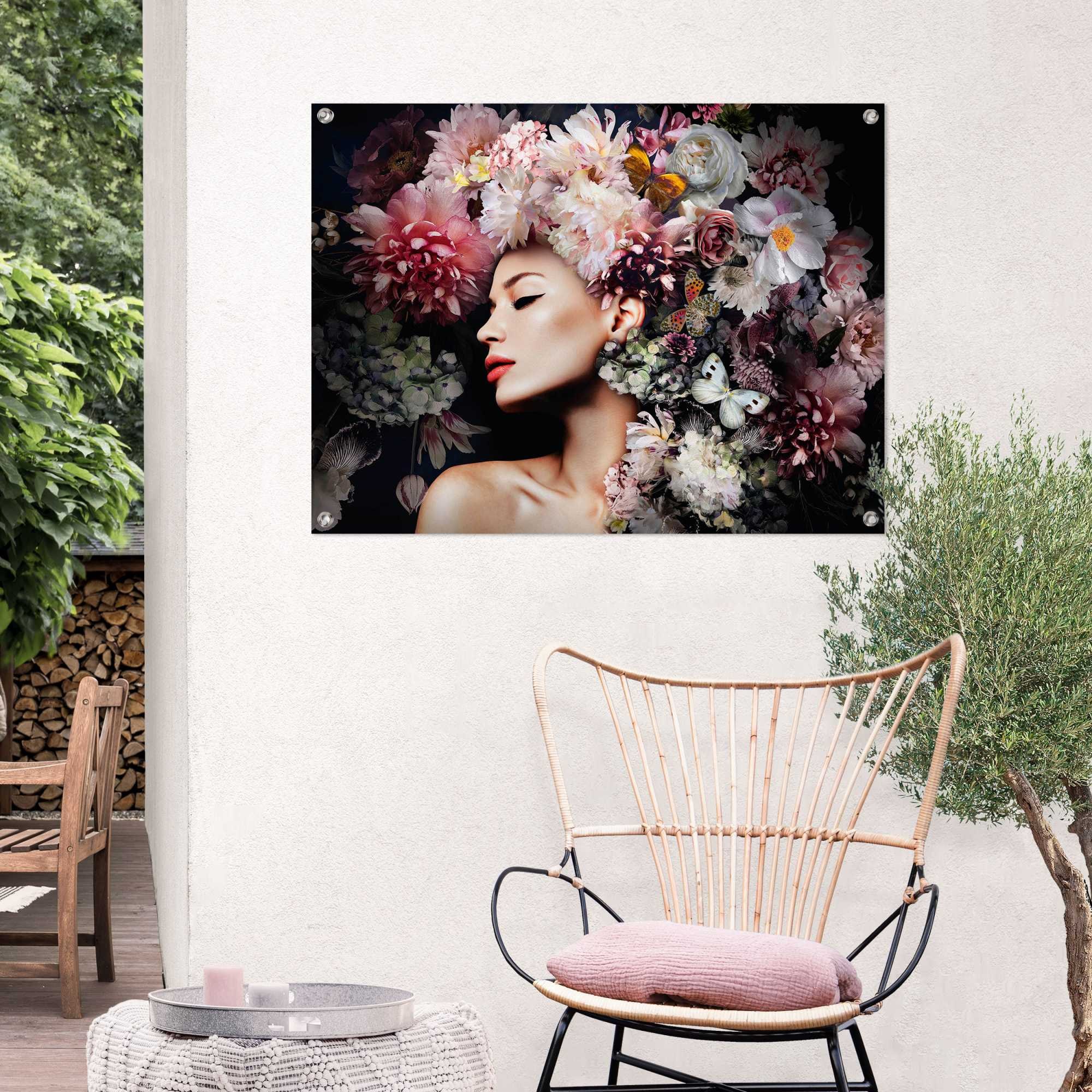 Reinders! Poster »Frau mit Blumenhut« Outdoor für Garten oder Balkon