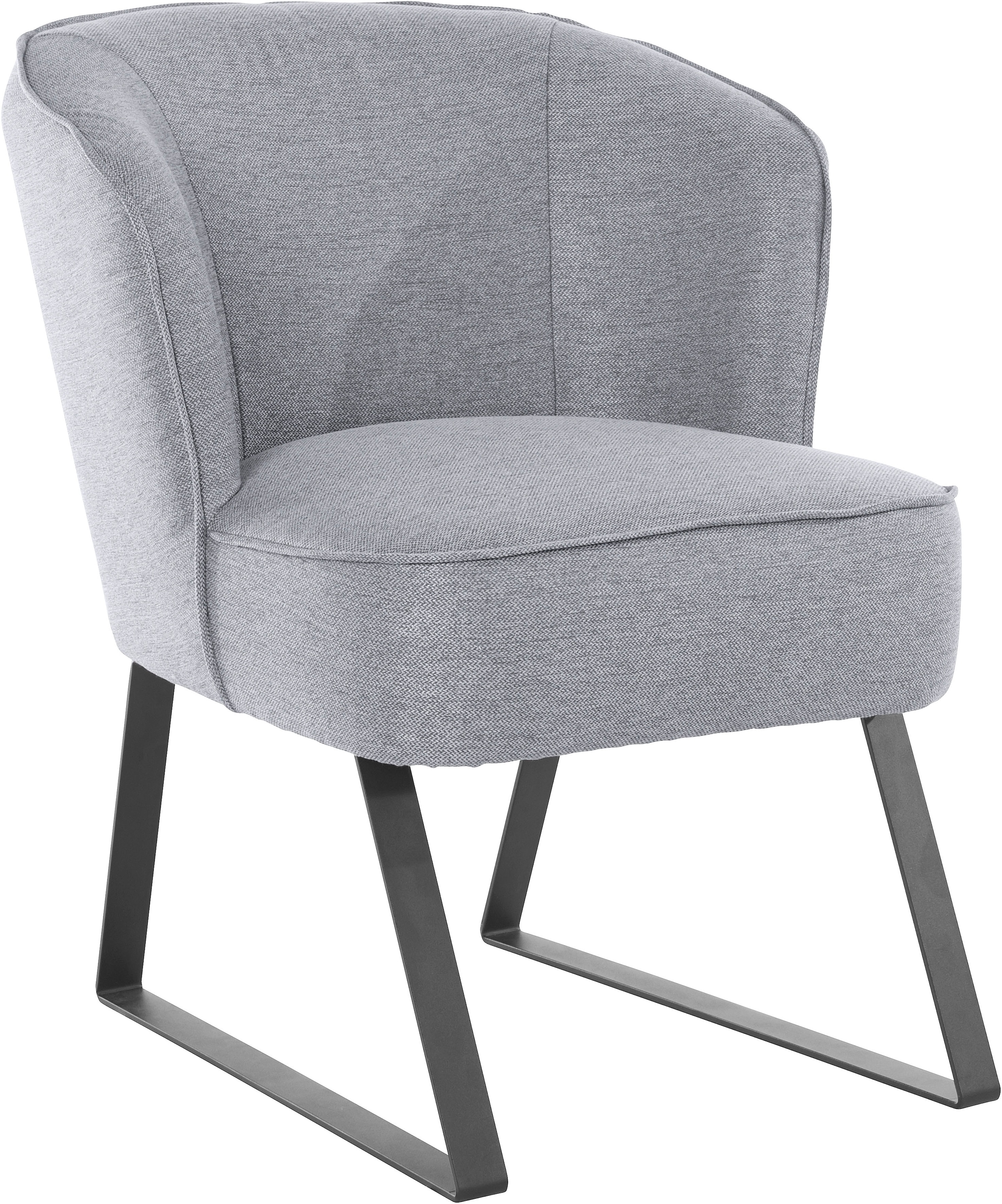 exxpo - sofa fashion Sessel »Americano, Loungesessel« mit Keder und Metallfüssen, Bezug in verschiedenen Qualitäten, 1 Stck.