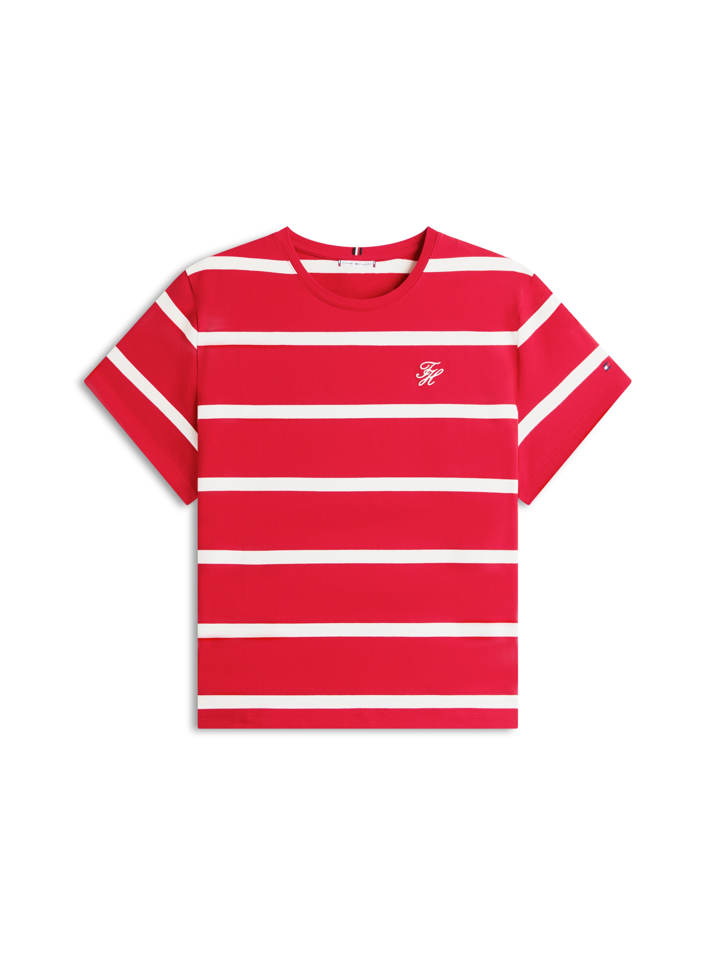 Tommy Hilfiger Curve Kurzarmshirt »CRV TH SCRIPT REG C-NK SS TEE« in grossen Grössen
