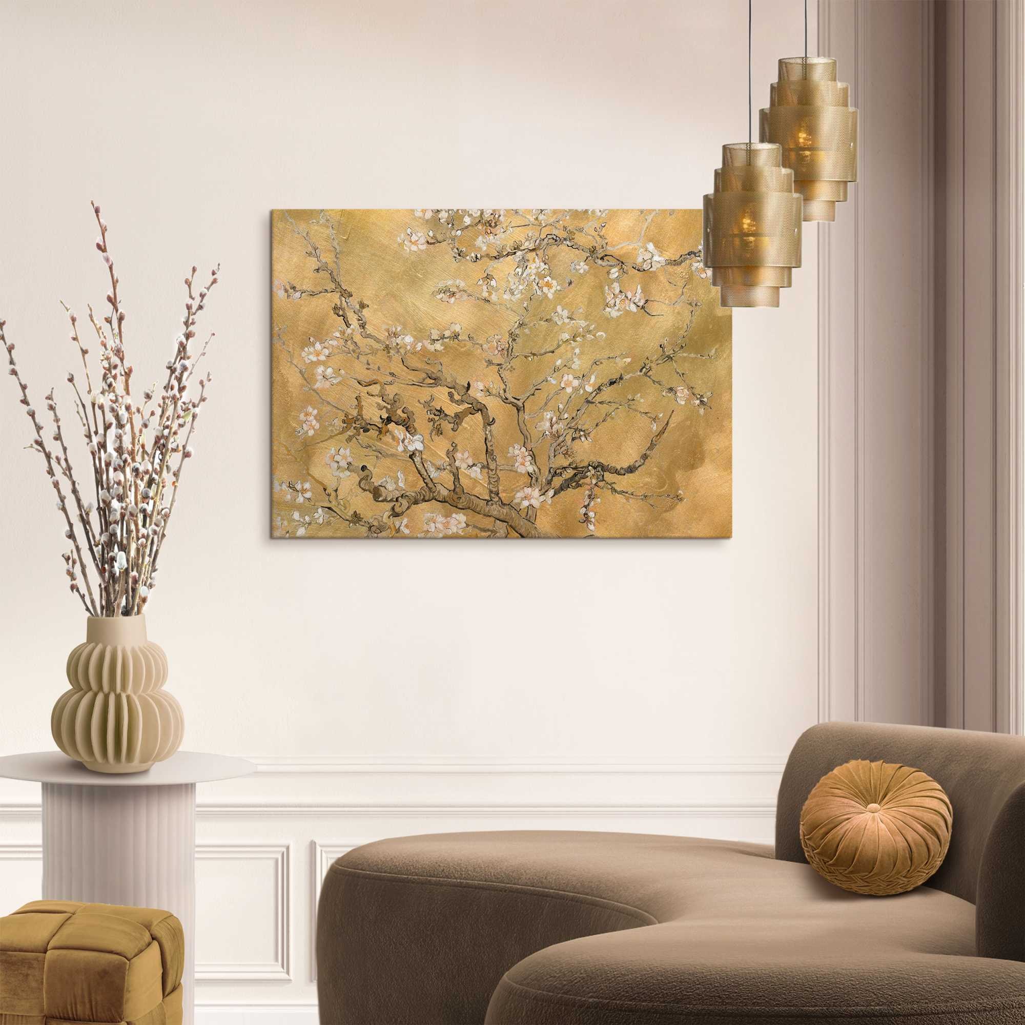 Reinders! Leinwandbild »Van Gogh - almondblossom« Wohnzimmer - Gold - Leinwand - Berühmte Künstler - 70x50 cm