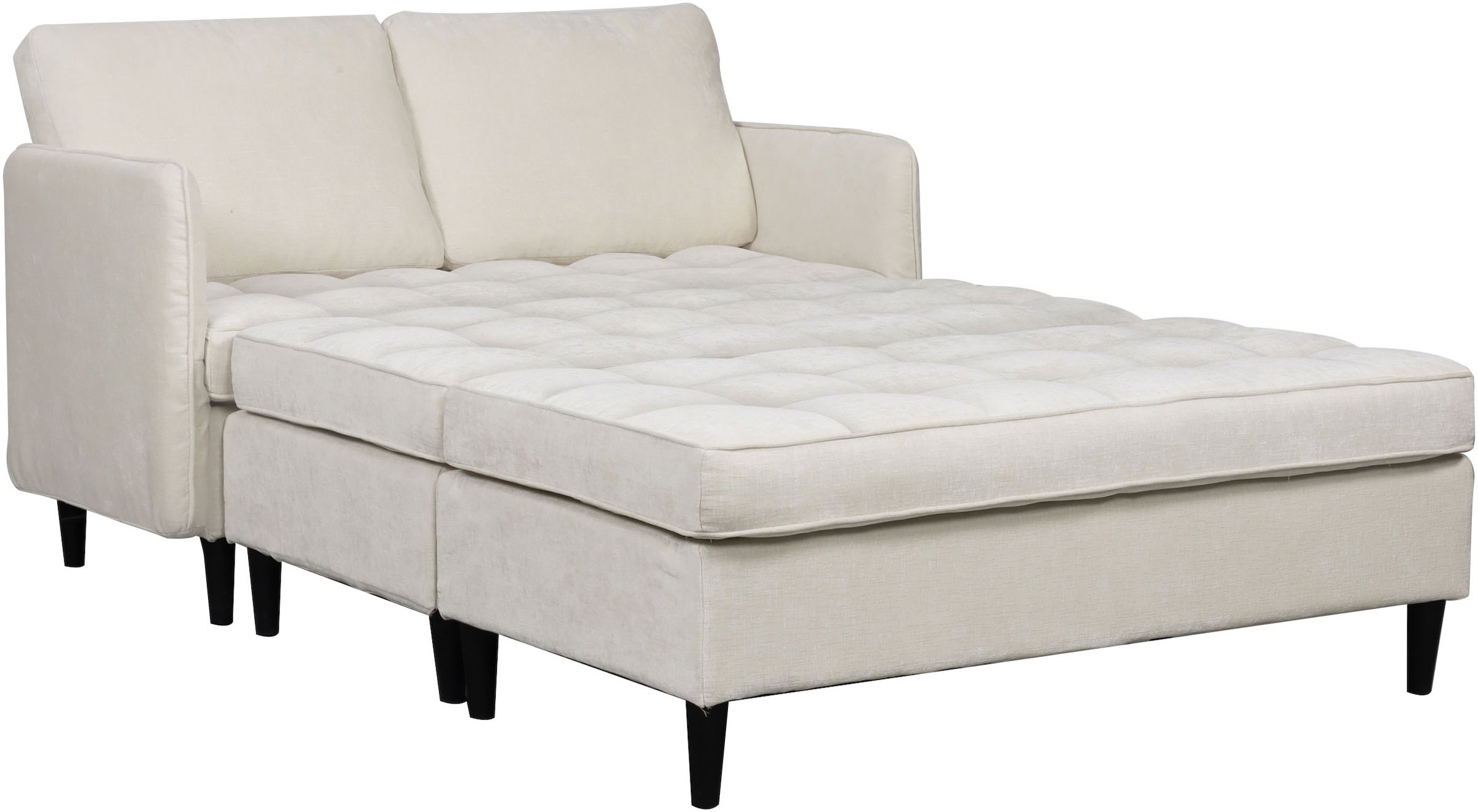 Dorel Home Wohnlandschaft »LINDHUS, U-Form, Breite 254 cm, verschiedene Stellvarianten, Modulsofa« Recamiere, Stauraum, Cord und Chenille-Bezug