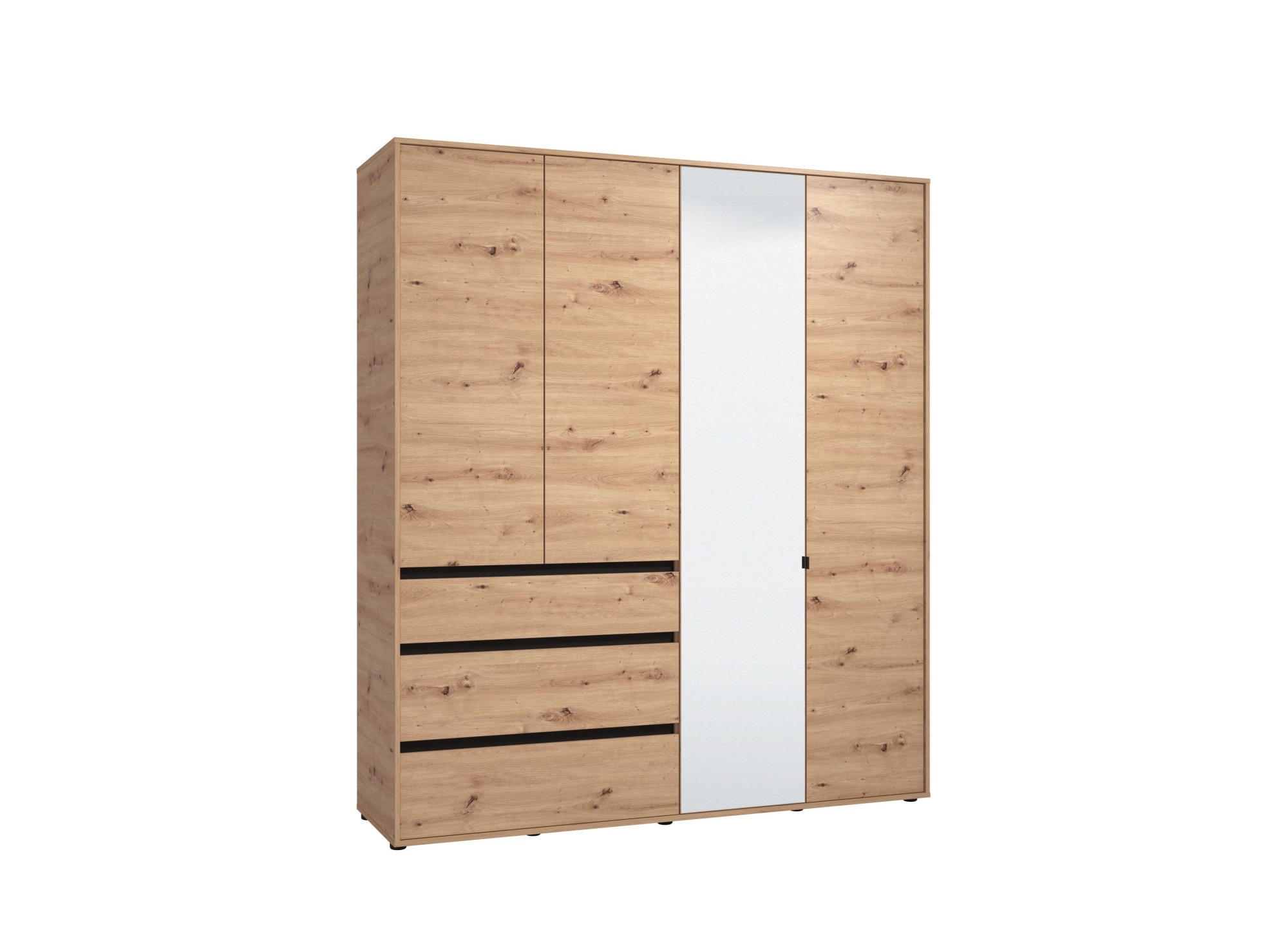 INOSIGN Armoires à vêtements »Corbett, grifflose Optik, FSC-zertifziert, Made in Europe« 138 oder 182,5cm breit, 211cm hoch und 54,5cm tief,  mit Spiegel, 3 Schubladen und Innenausstattung